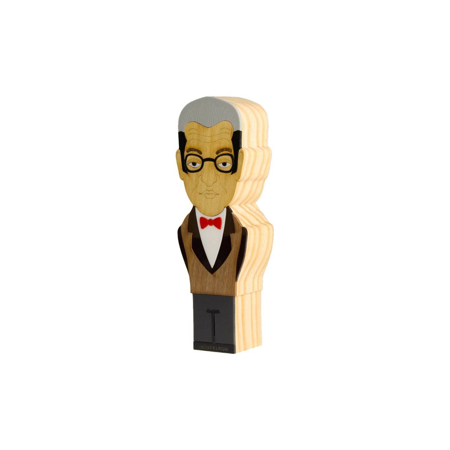 Kokeshi Wood Sculpture Jacques Lacan