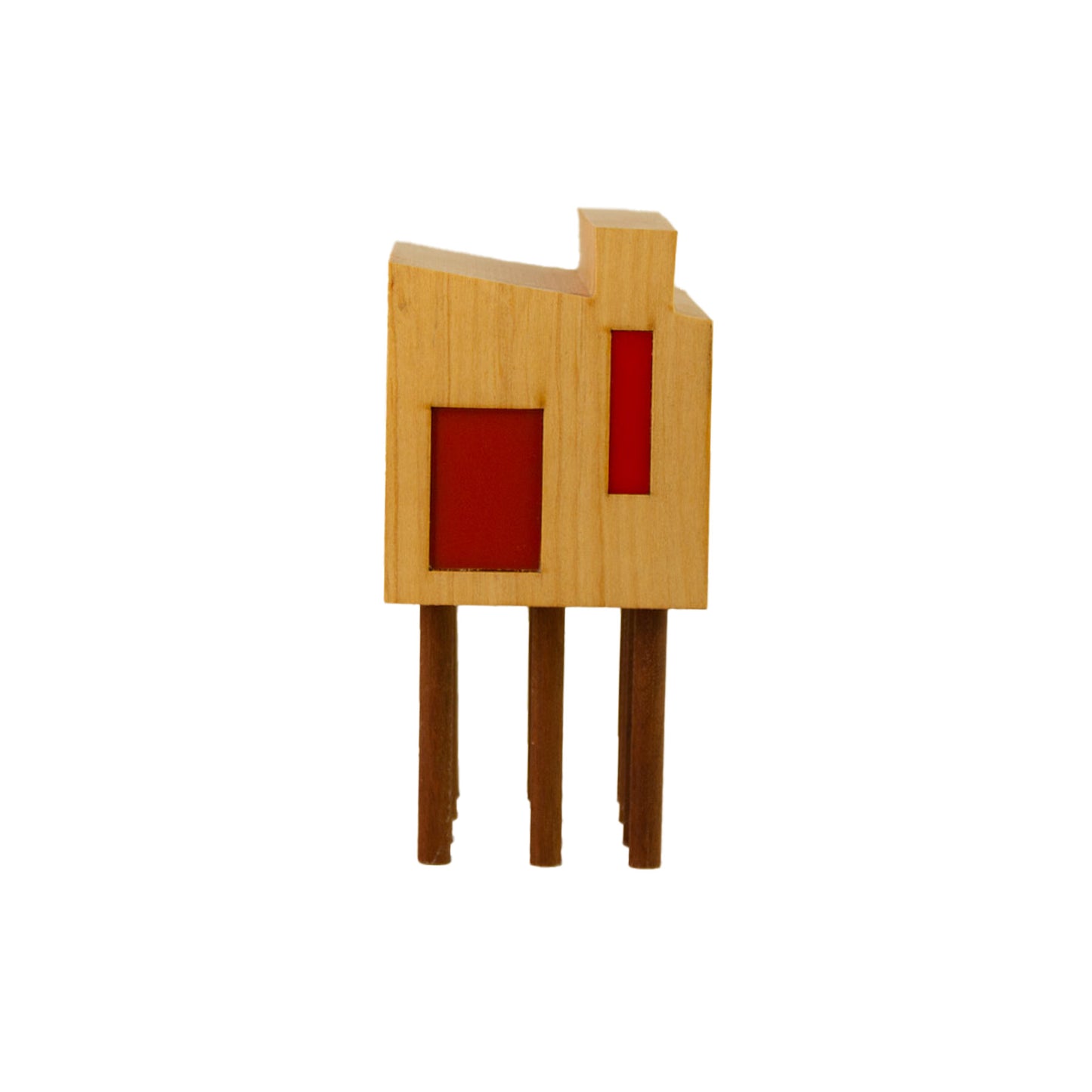 Light Wood Sculpture Stilt House From Vila Patrícia Maranhão