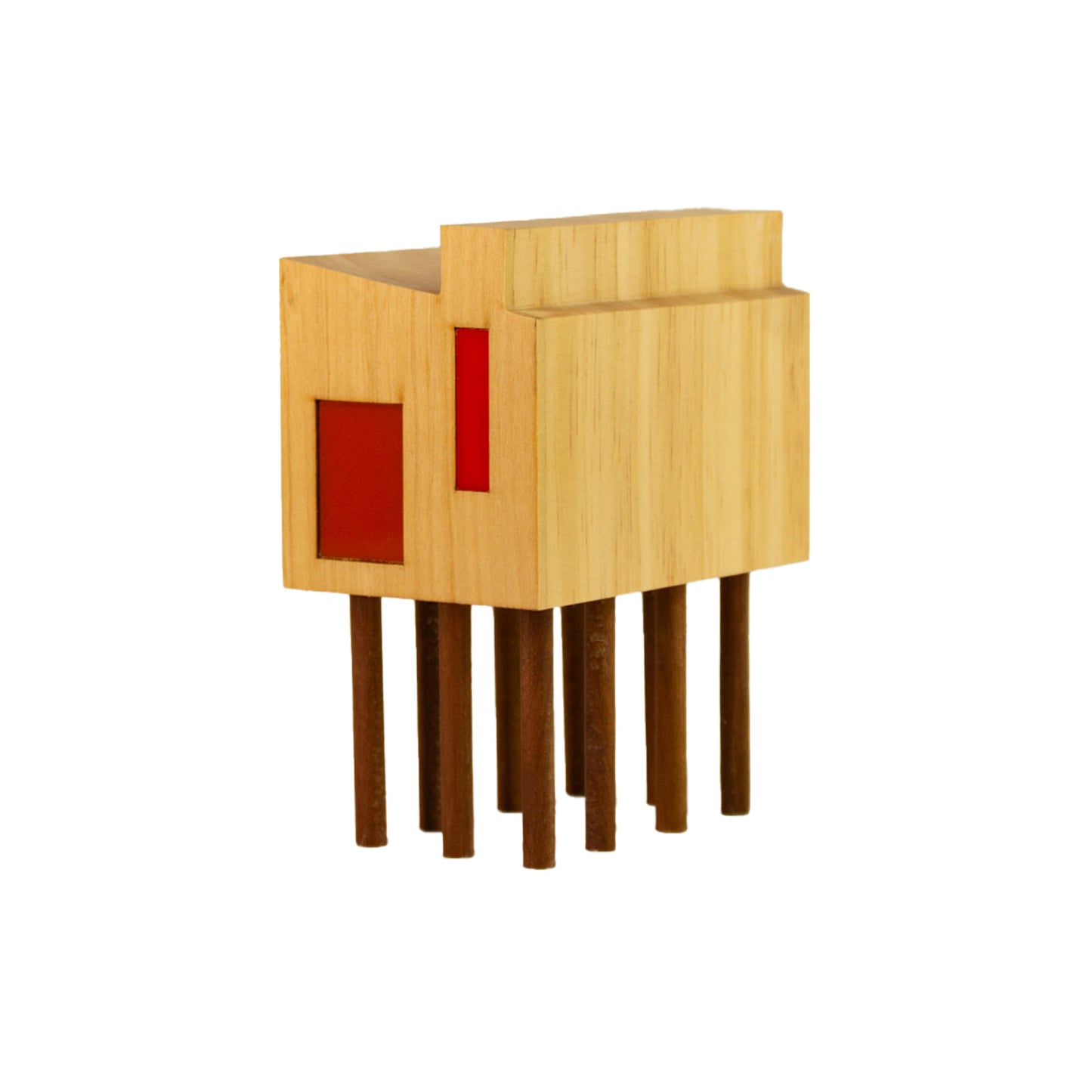 Light Wood Sculpture Stilt House From Vila Patrícia Maranhão
