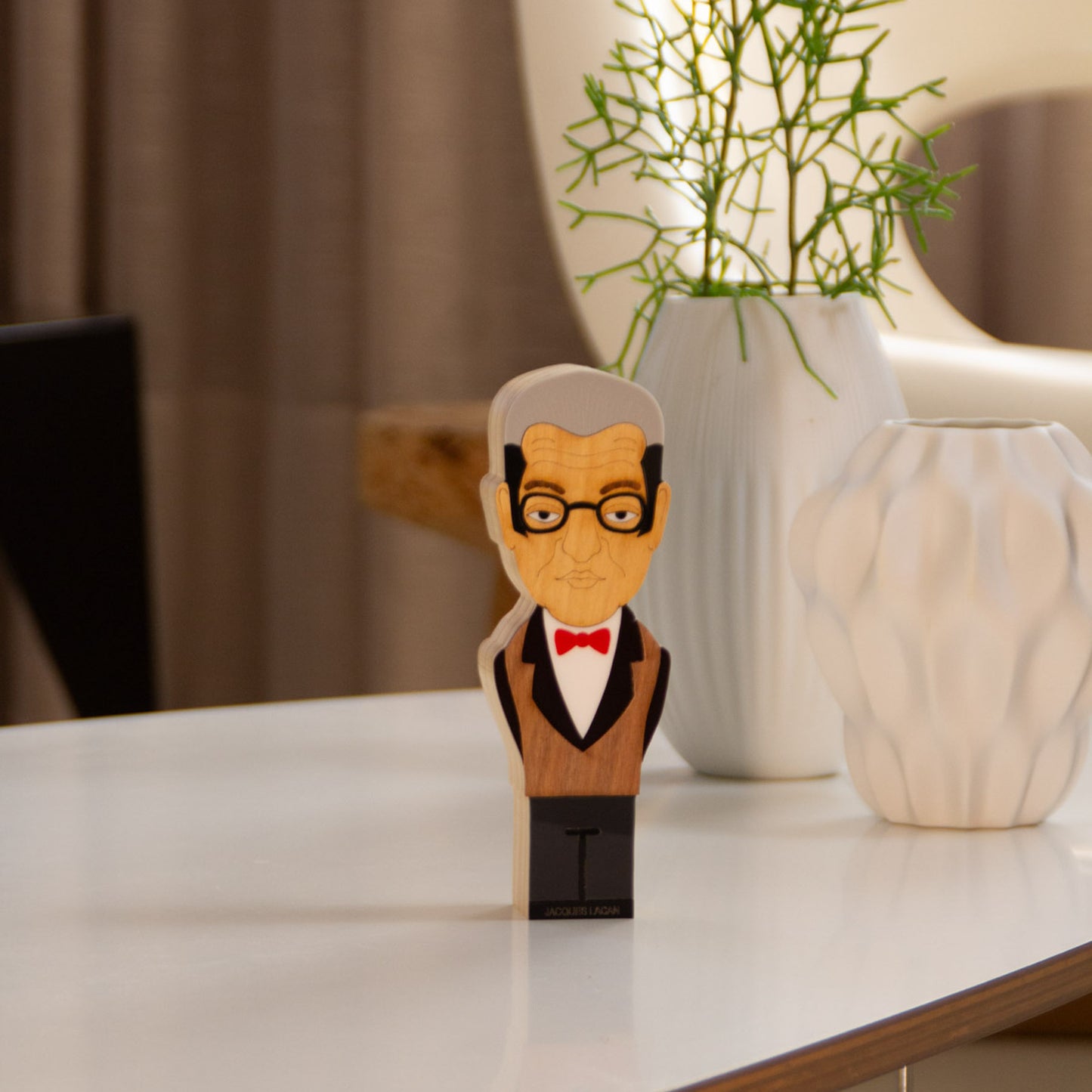 Kokeshi Wood Sculpture Jacques Lacan