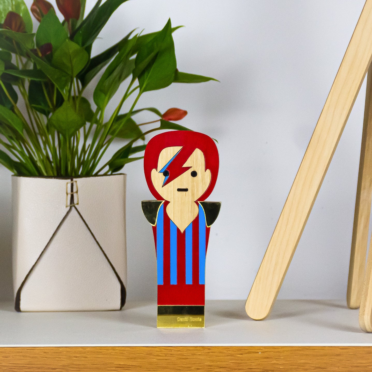 Kokeshi Wood Sculpture David Bowie