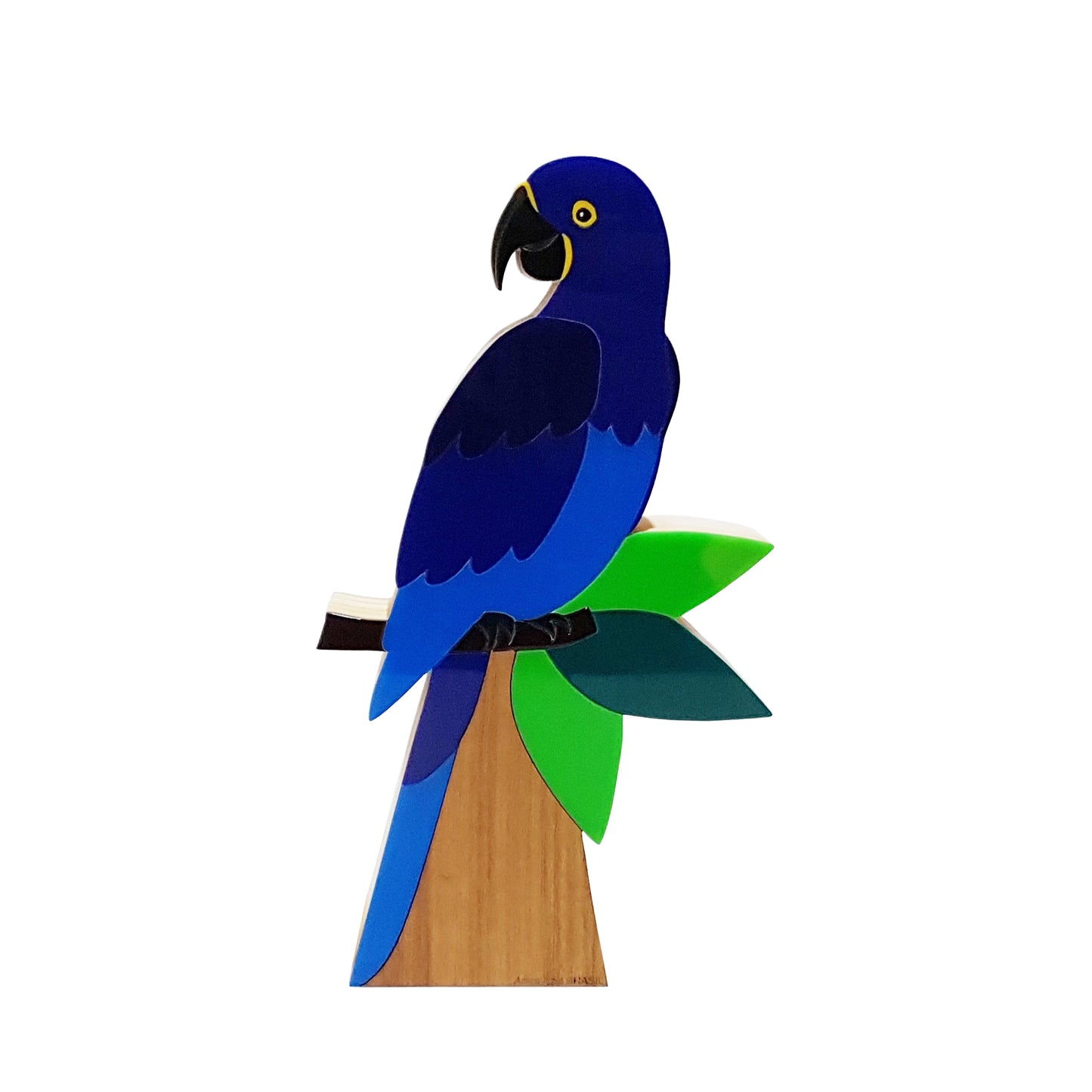 Blue Macaw Wood Sculpture G Patricia Maranhão