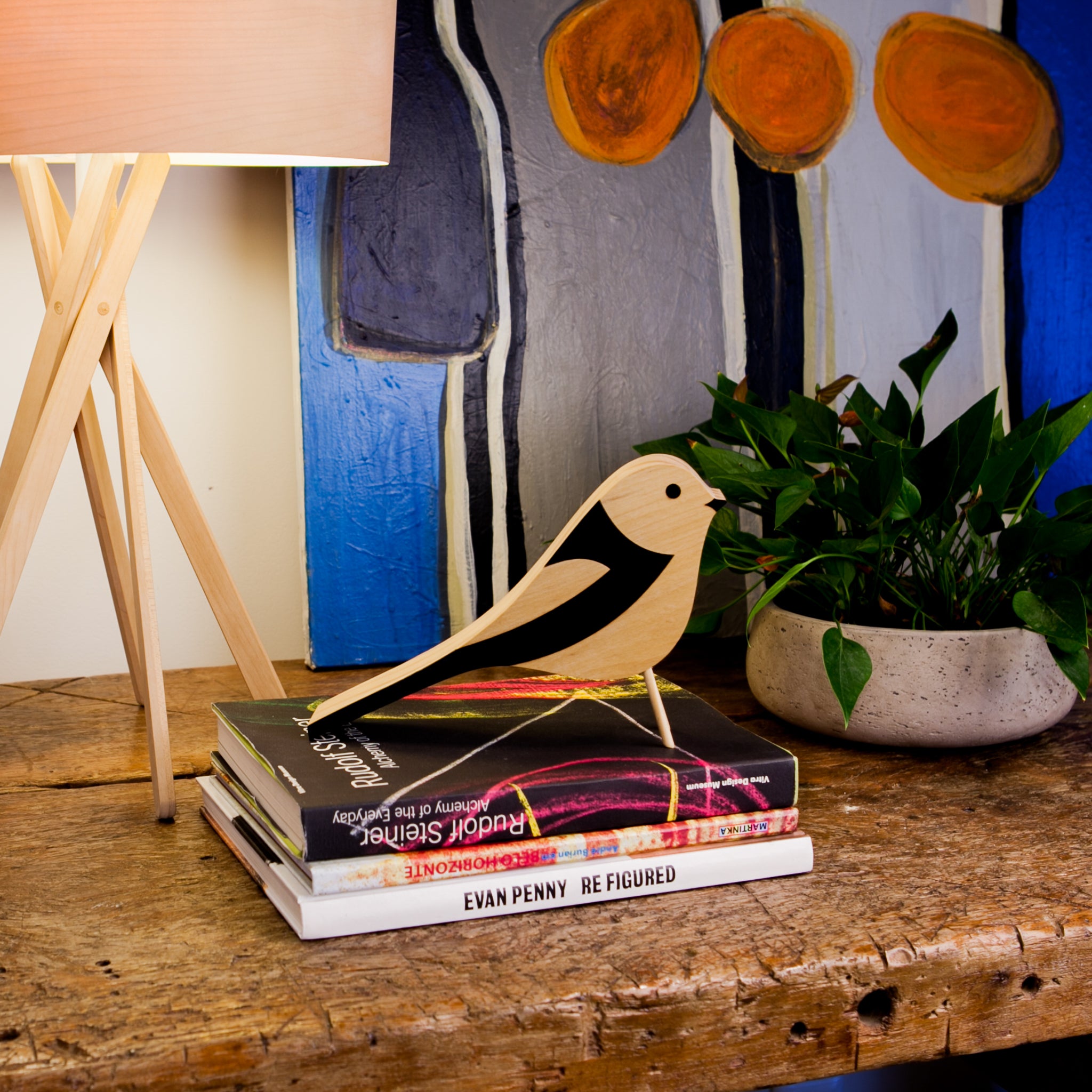 Wooden Sculpture Tico Tico Bird Patricia Maranhão
