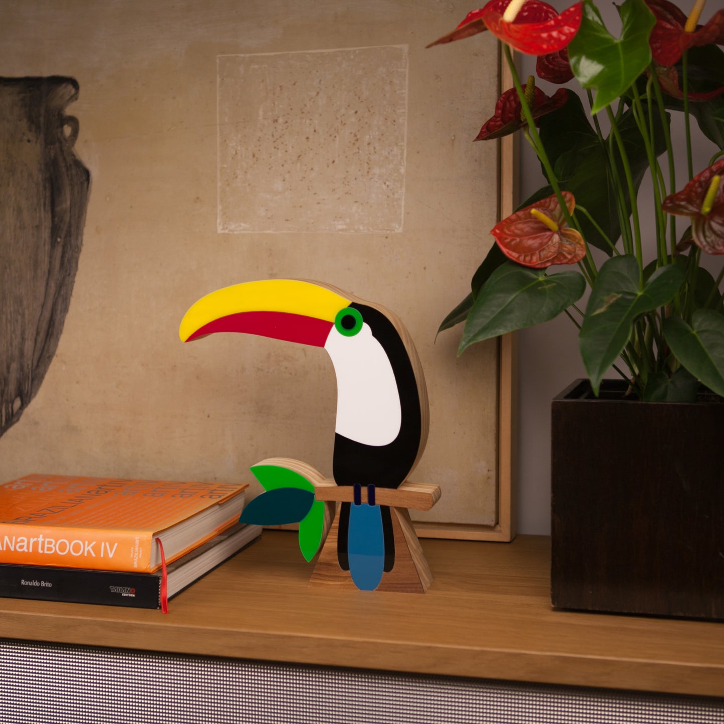Wooden Sculpture Toucan Ted GG Patricia Maranhão