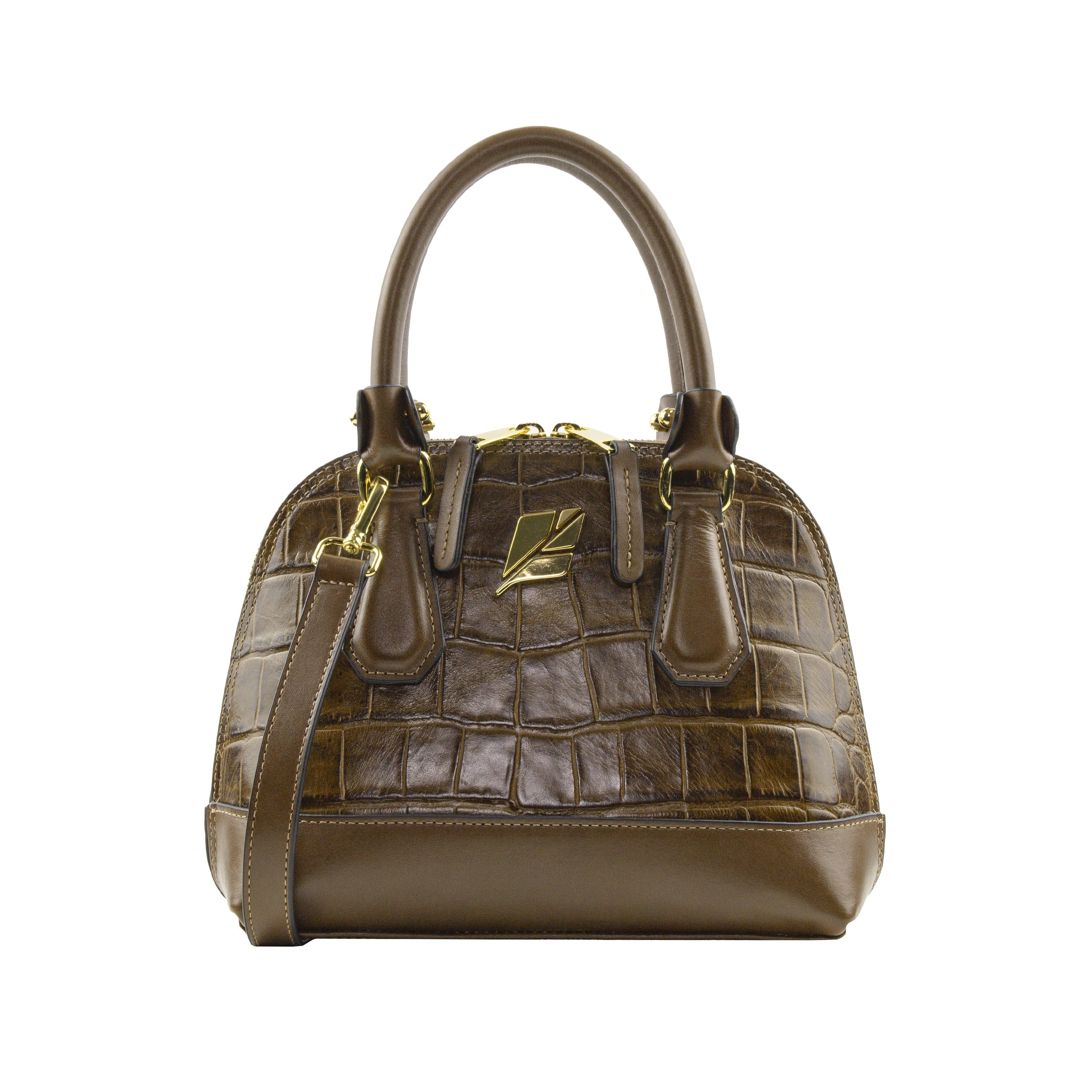 Serena Croco P Caramel Bowling Bag by Patrícia Maranhão
