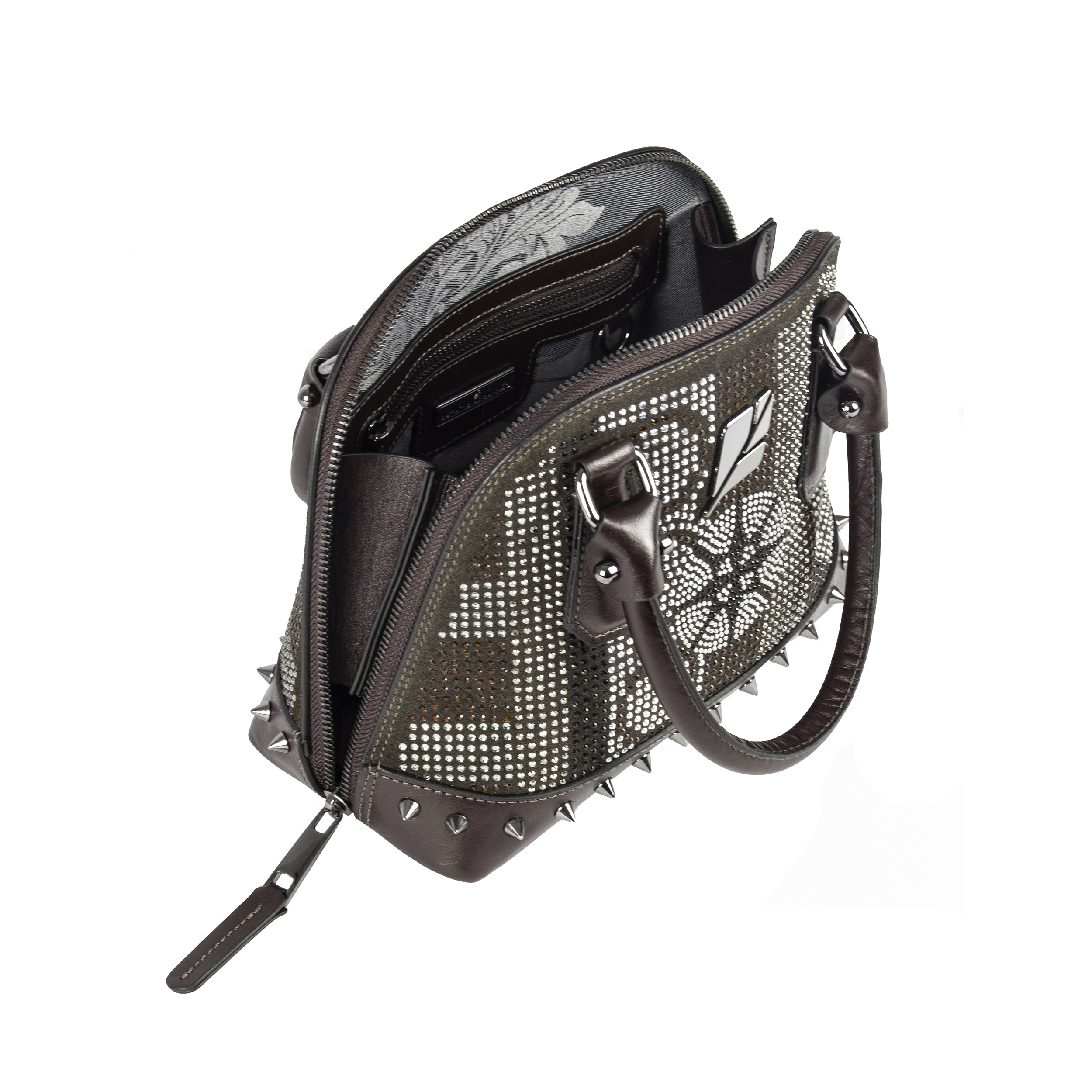 Serena Hot Brown Bowling Bag, Size P, Patricia Maranhão