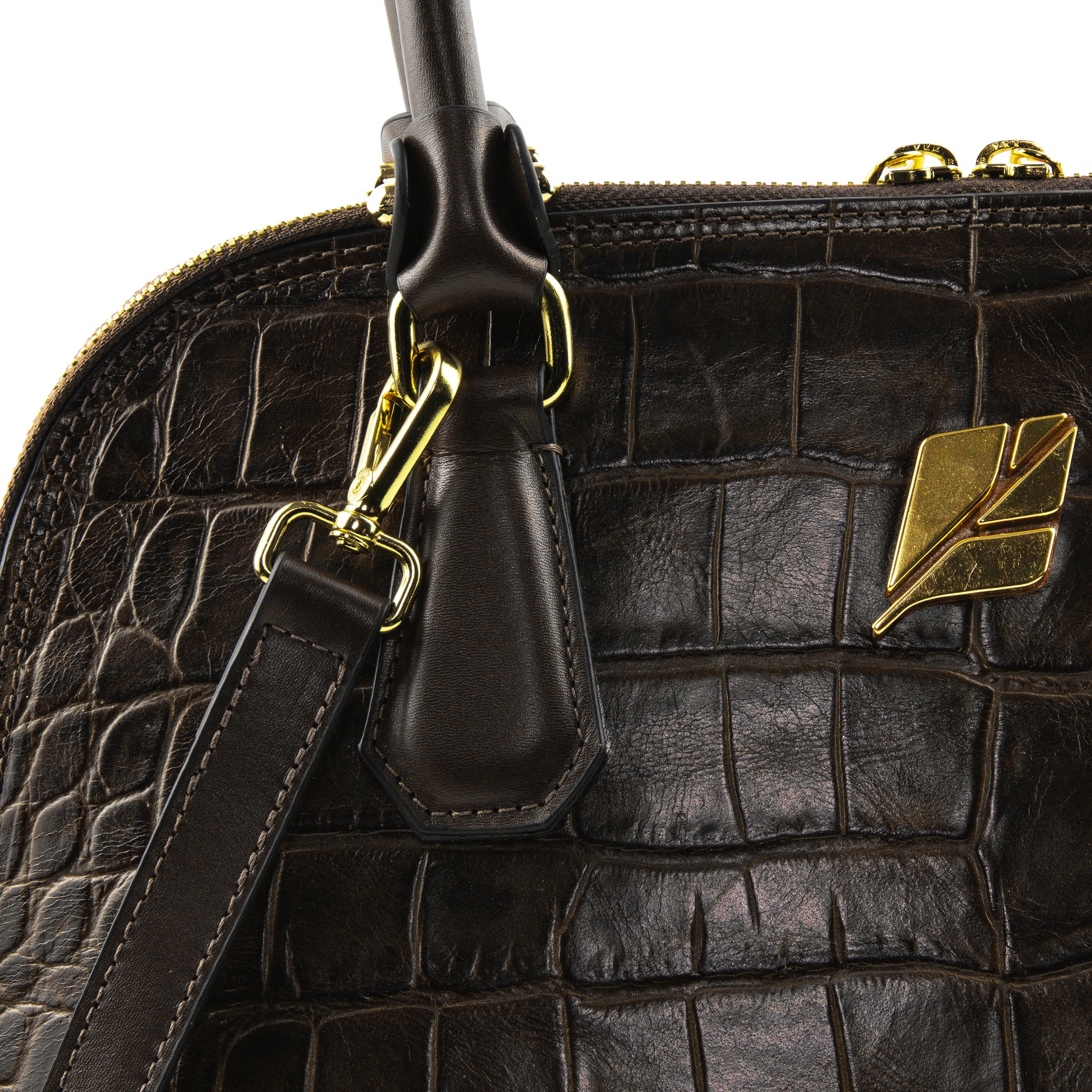 Serena Croco M Bowling Bag by Patrícia Maranhão