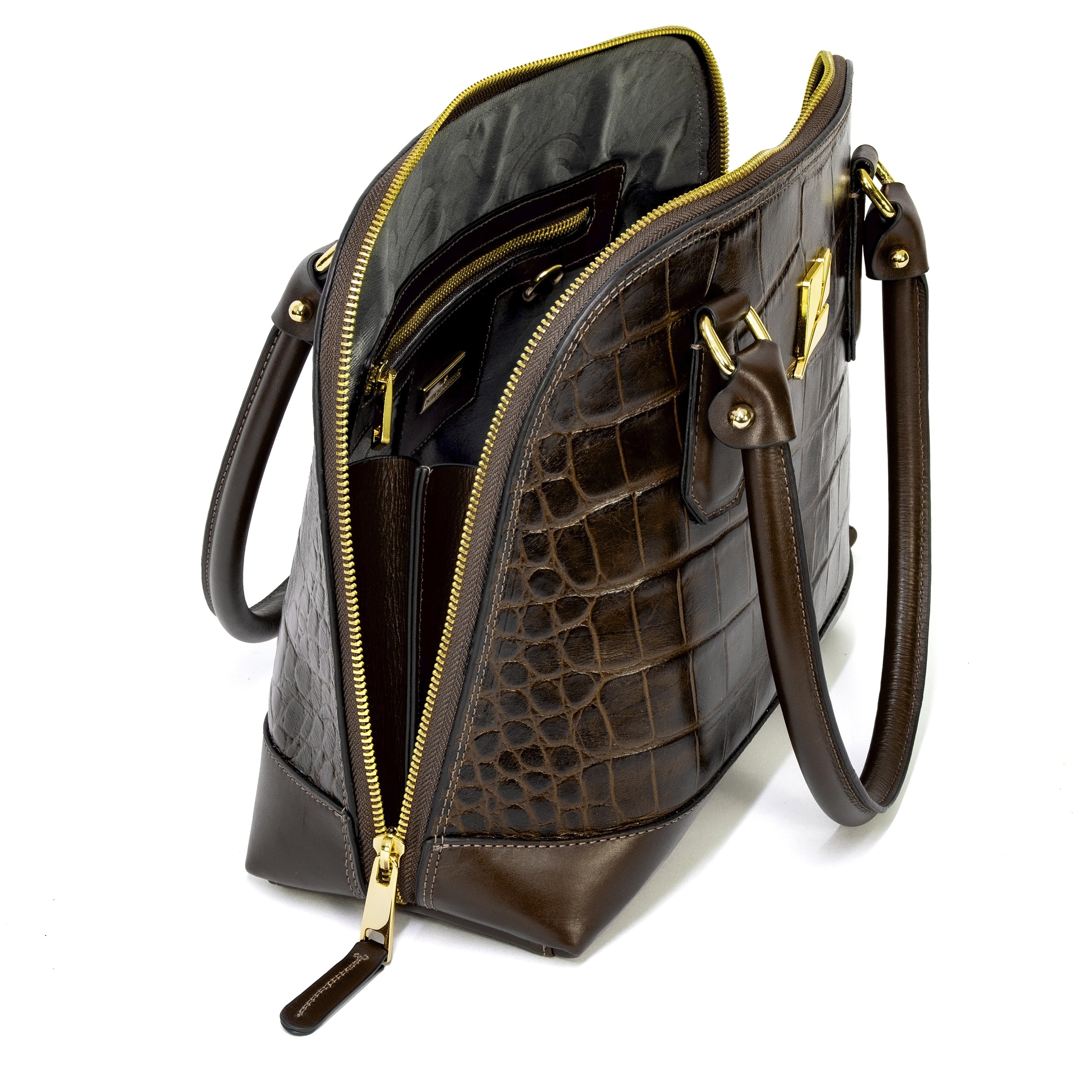 Serena Croco M Bowling Bag by Patrícia Maranhão