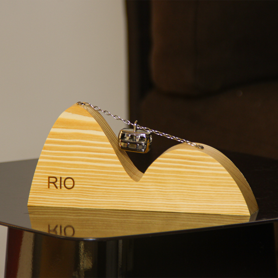Wooden Sculpture Rio Cable Car Raw P Patricia Maranhão