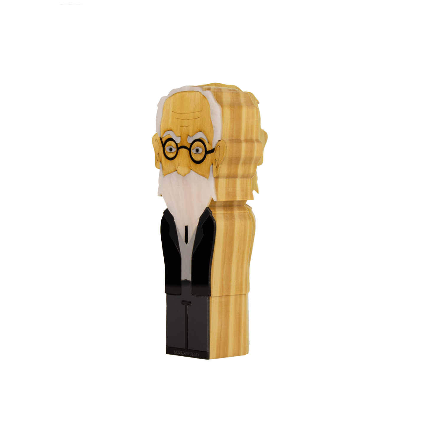 Kokeshi Wood Sculpture Sigmund Freud