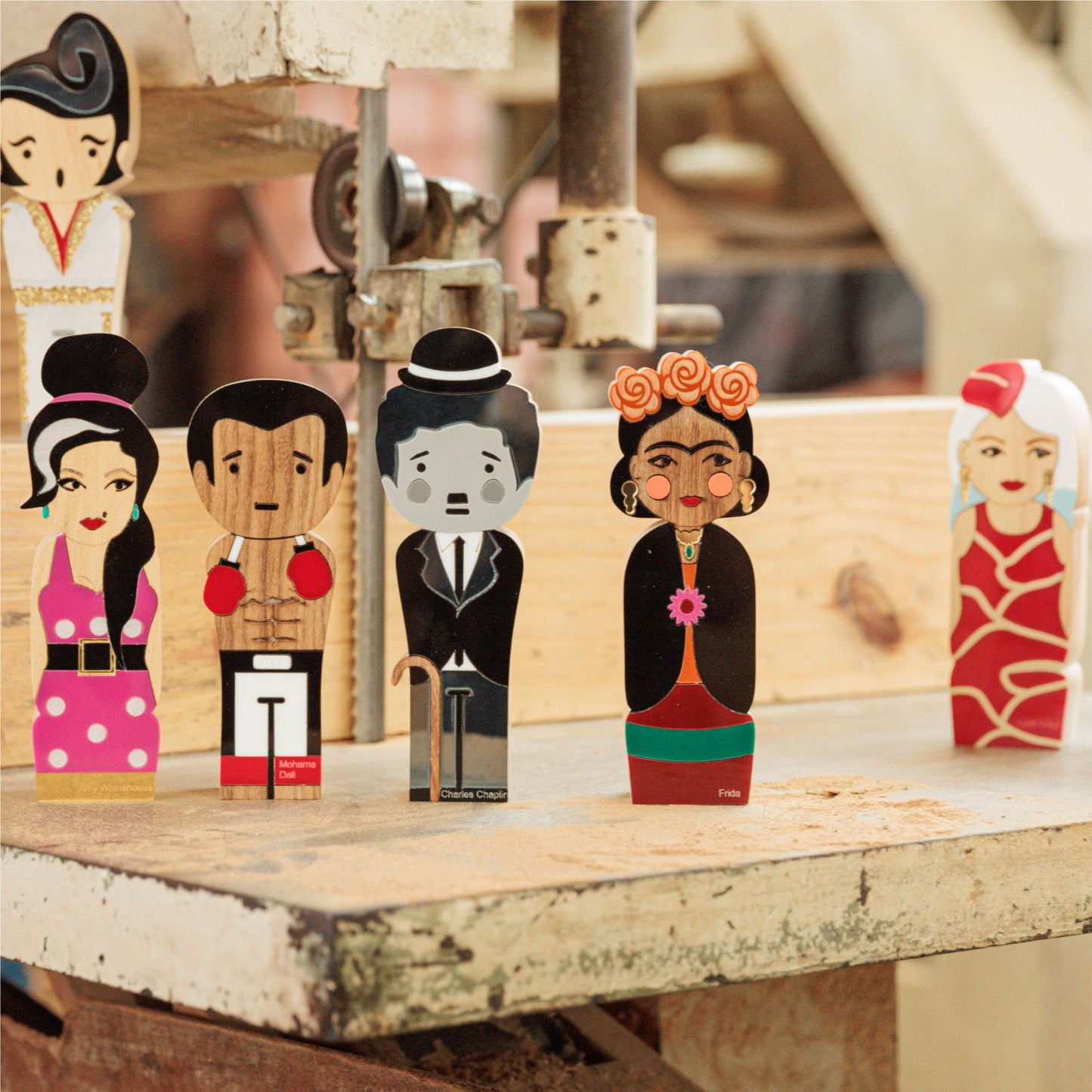 Kokeshi Wood Sculpture Frida