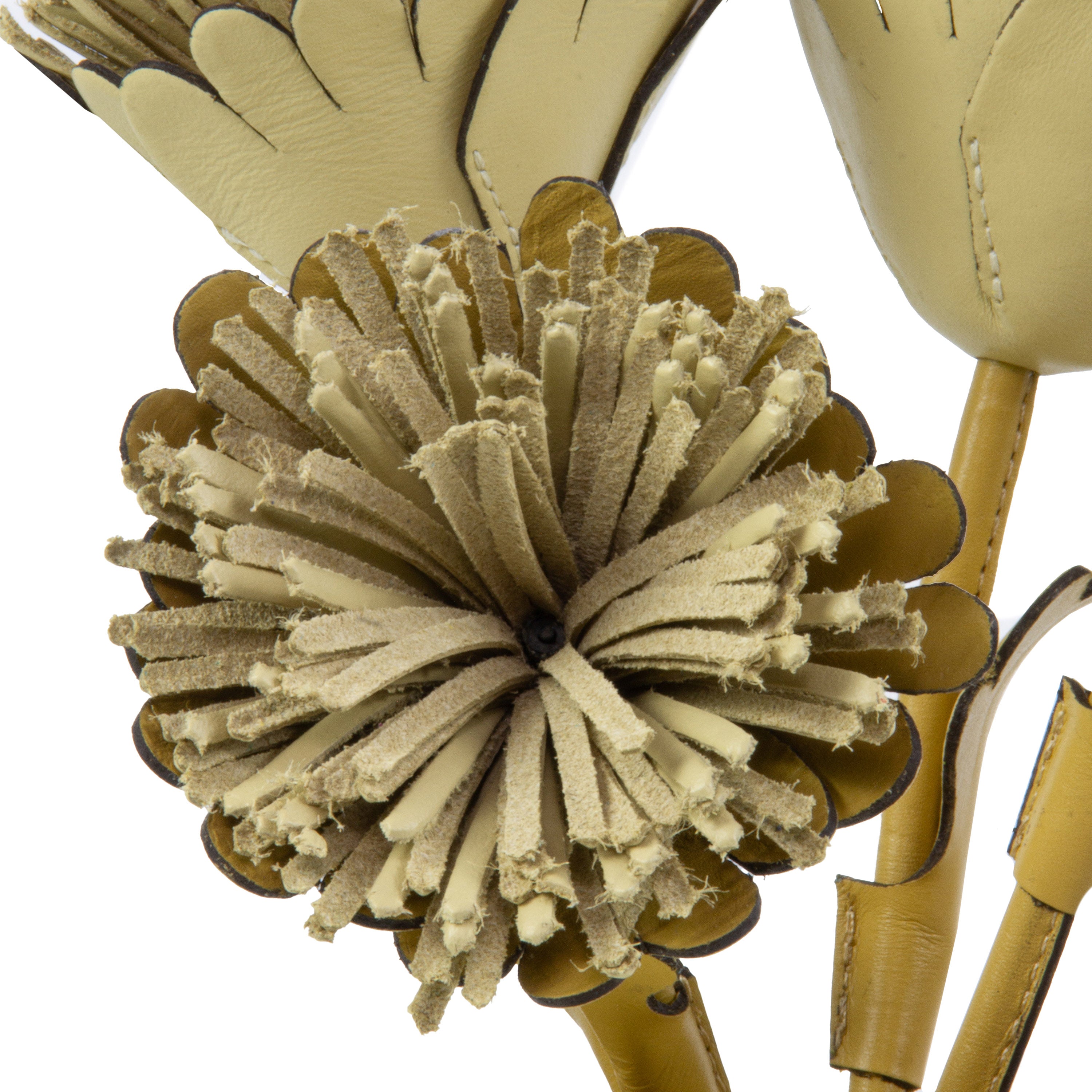 Gerbera Sand Plant Pot in Leather by Patrícia Maranhão