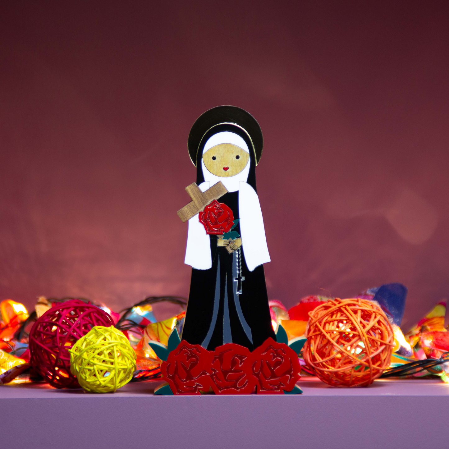 Wooden Sculpture Saint Therese Mini Patricia Maranhão
