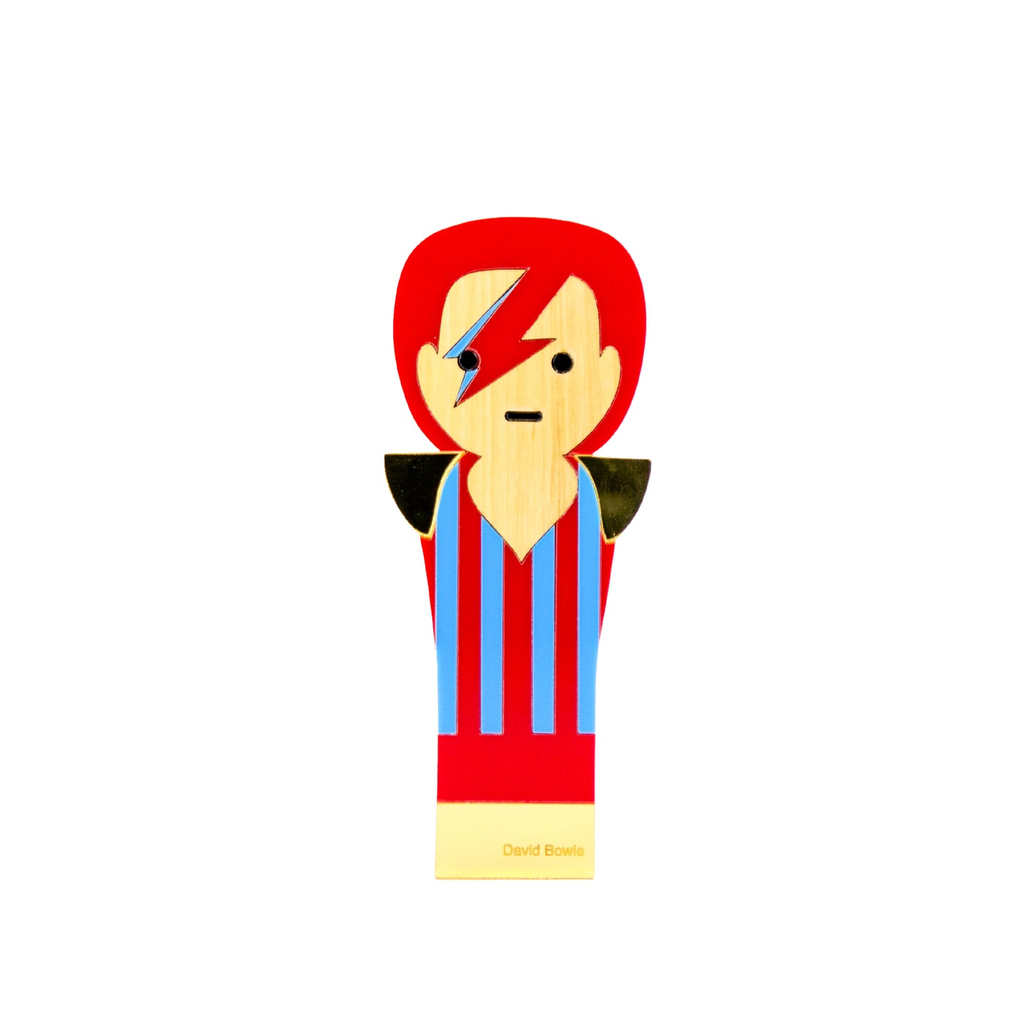 Kokeshi Wood Sculpture David Bowie