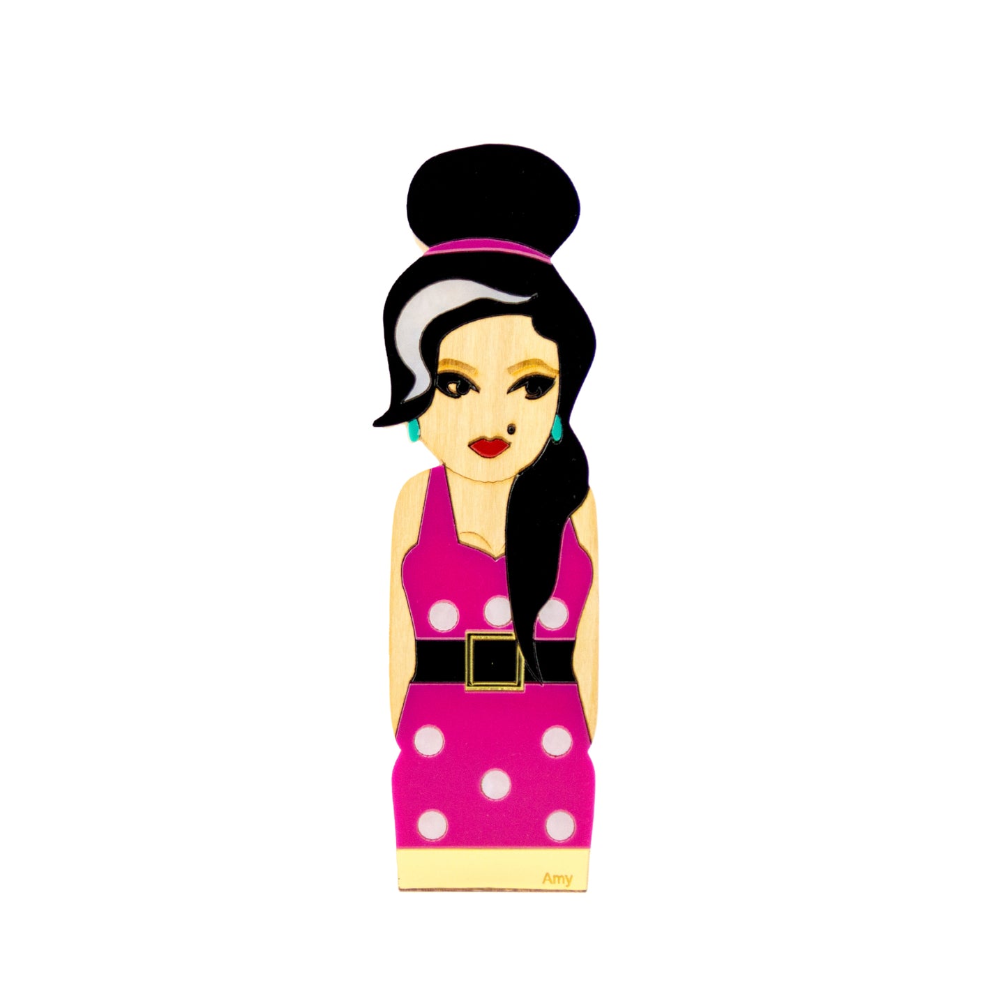 Kokeshi Wood Sculpture Amy Winehouse