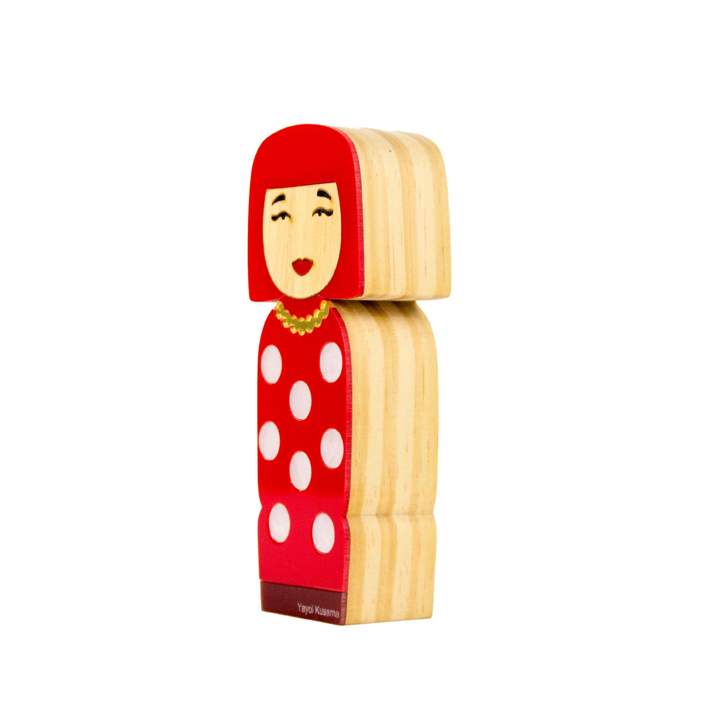 Kokeshi Wood Sculpture Kusama