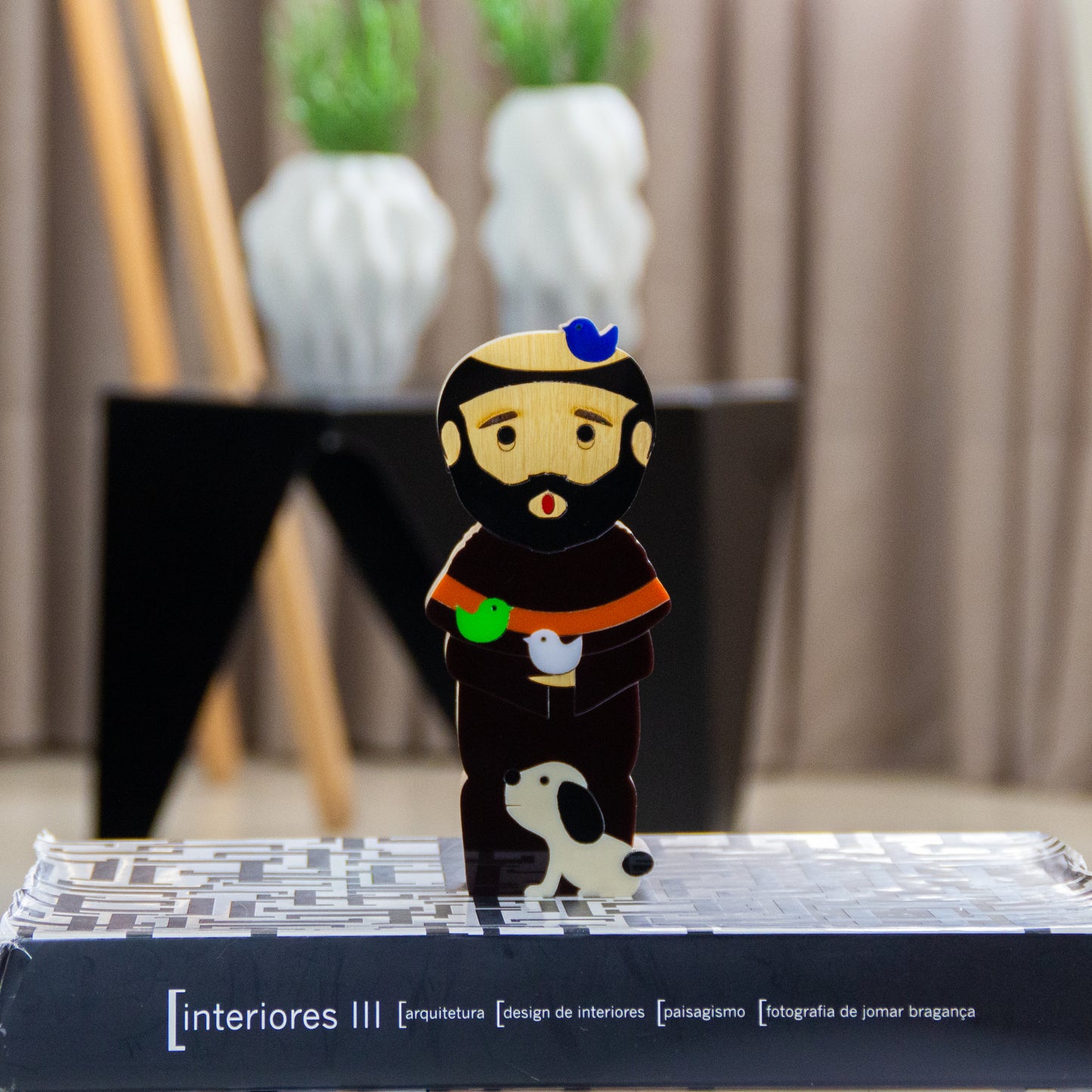 Kokeshi Wood Sculpture Saint Francis of Assisi
