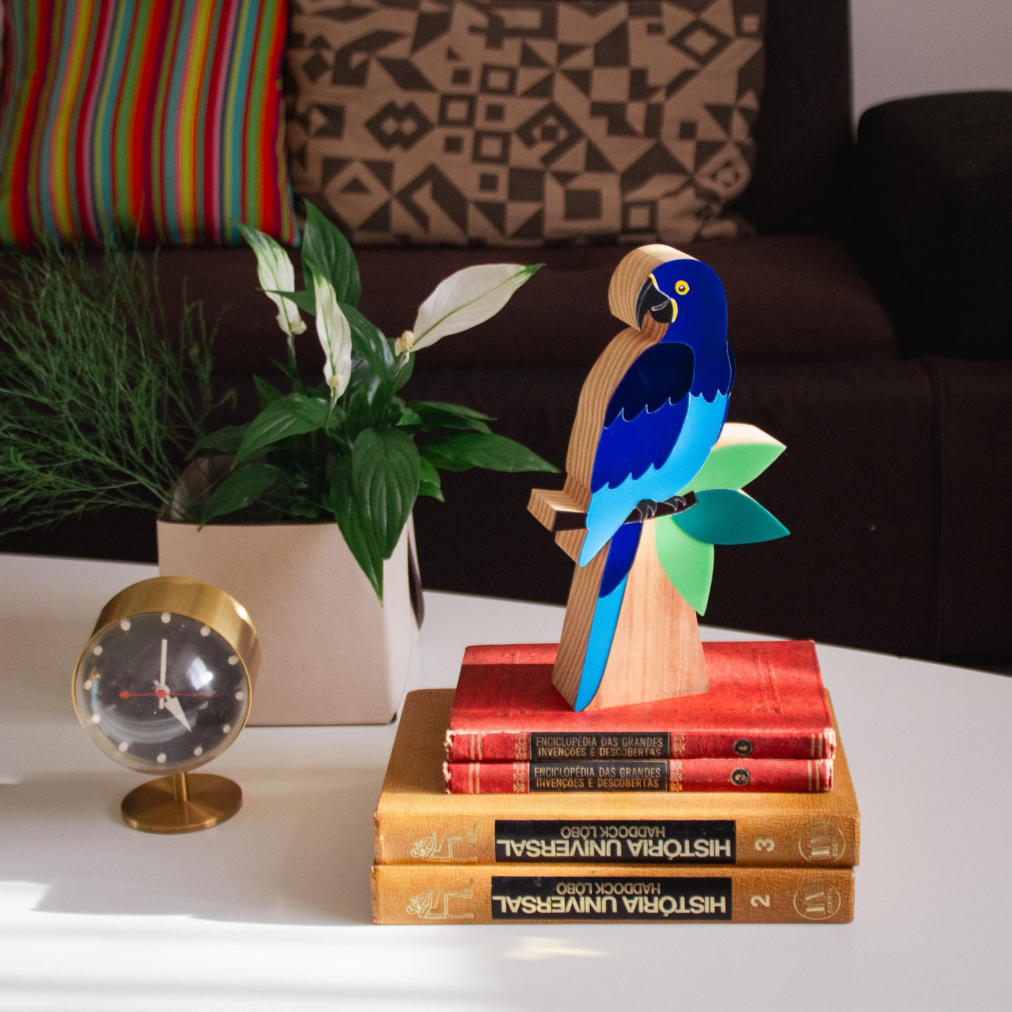 Blue Macaw Wood Sculpture G Patricia Maranhão