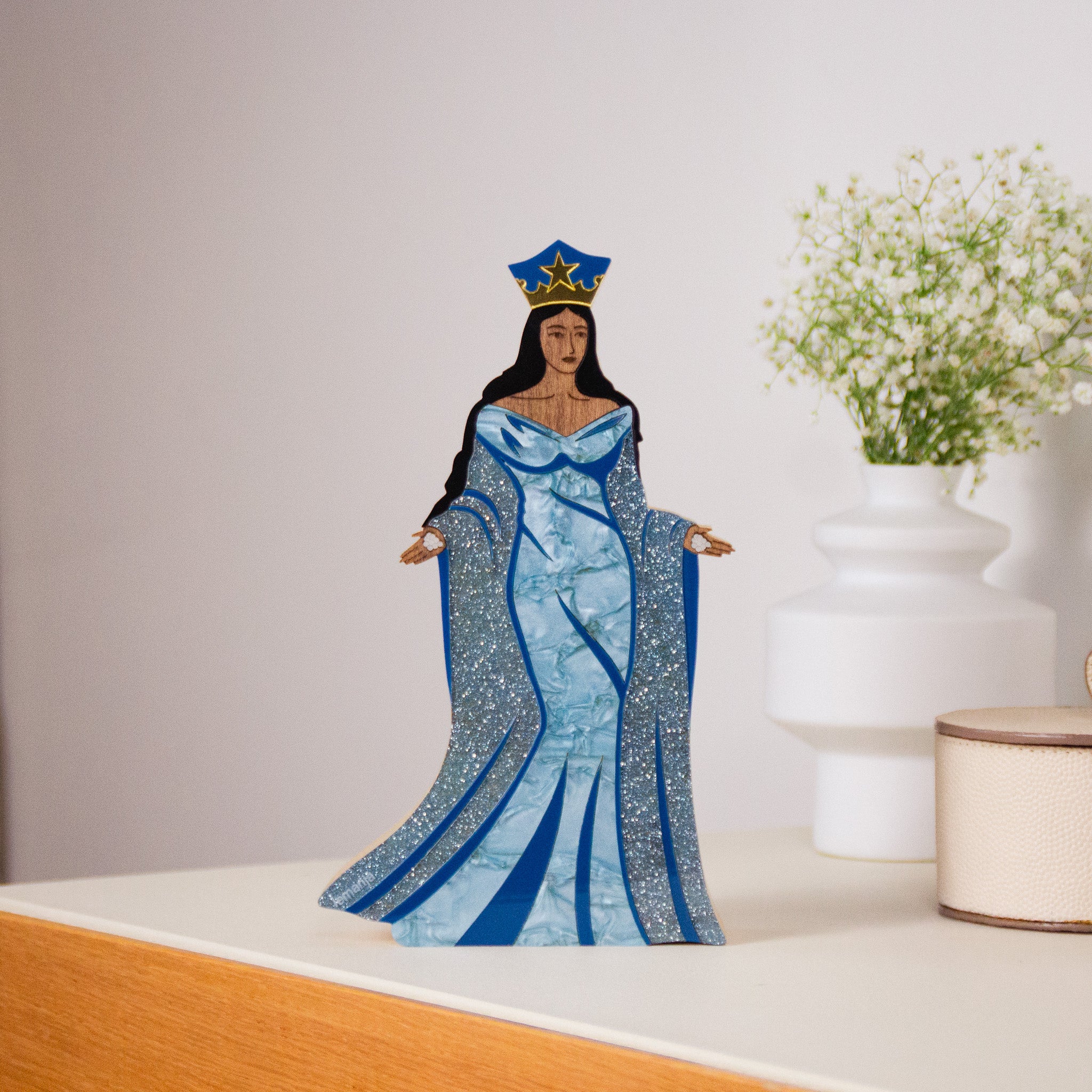 Wooden Sculpture Yemanja Queen of the Sea Patricia Maranhão