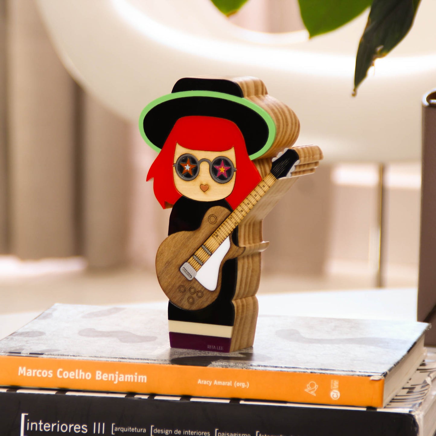 Kokeshi Wood Sculpture Rita Lee Patricia Maranhão