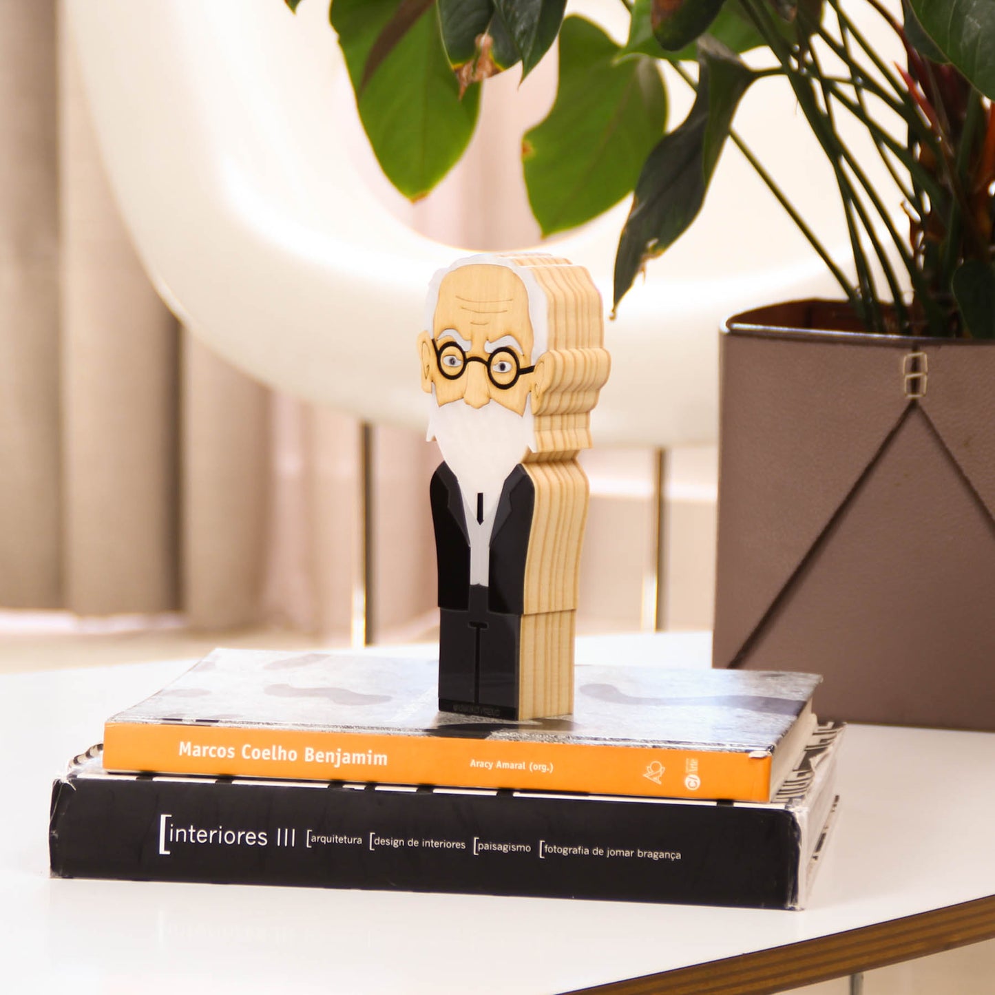 Kokeshi Wood Sculpture Sigmund Freud