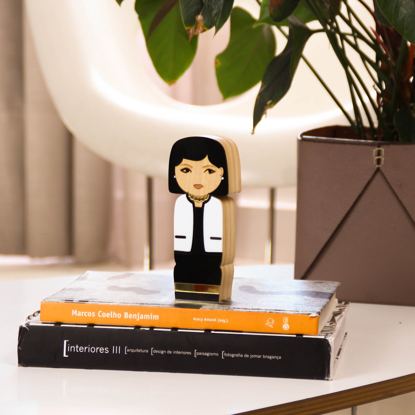 Kokeshi Wood Sculpture Gabrielle Coco Chanel