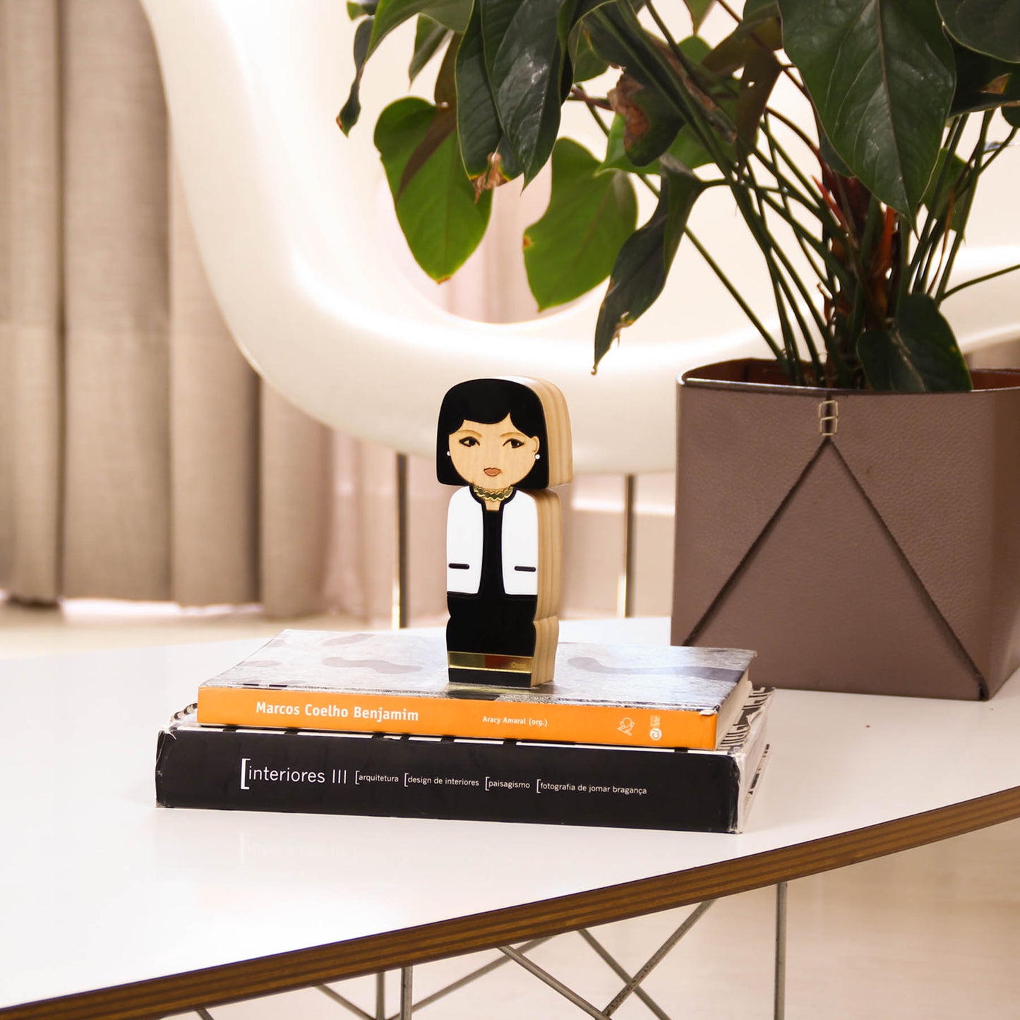 Kokeshi Wood Sculpture Gabrielle Coco Chanel