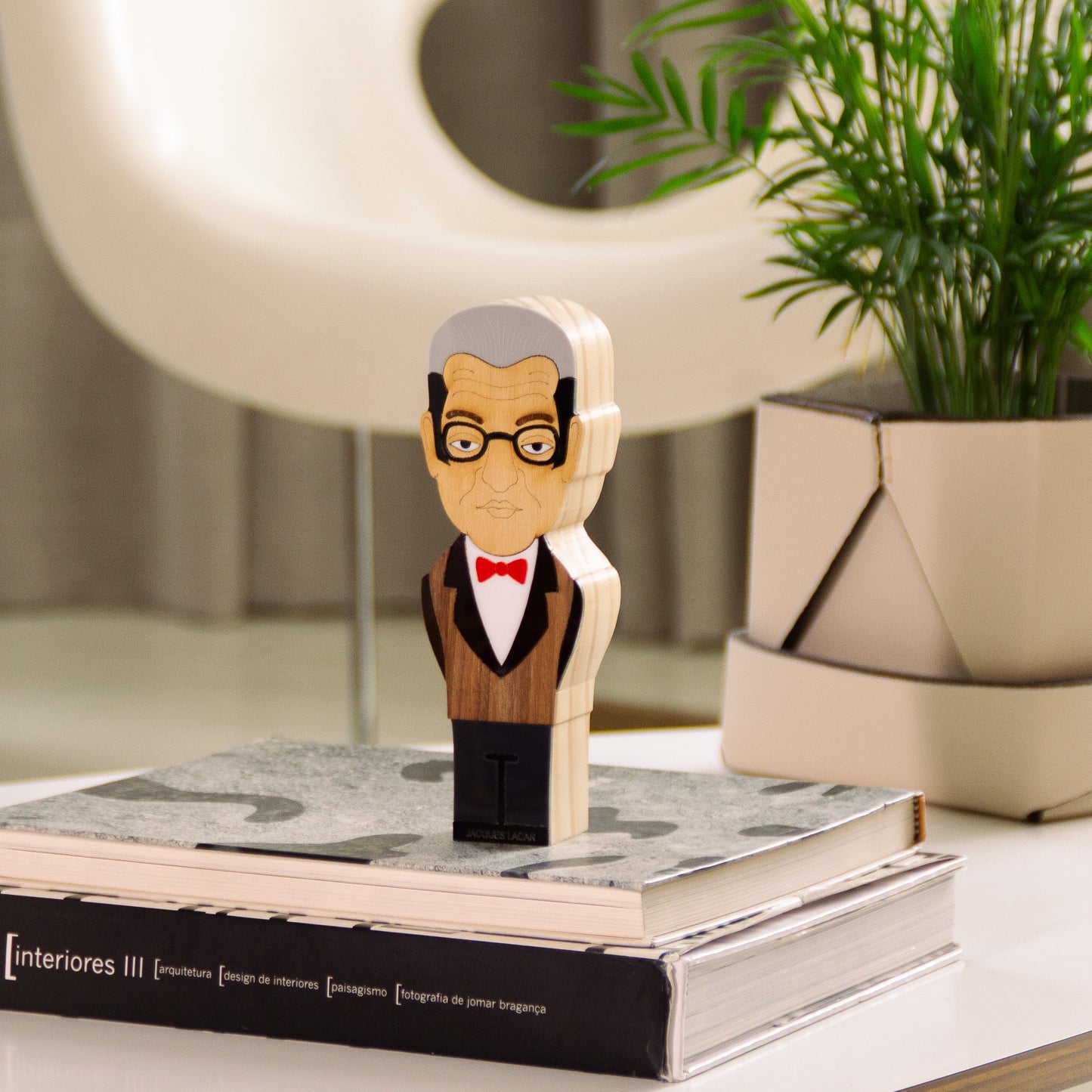 Kokeshi Wood Sculpture Jacques Lacan