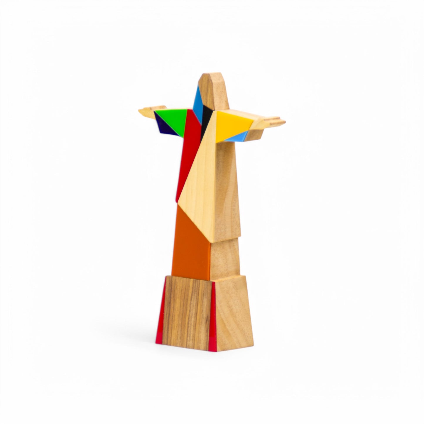 Escultura Madeira Rio Cristo Redentor Cubista Fun M Patricia Maranhão