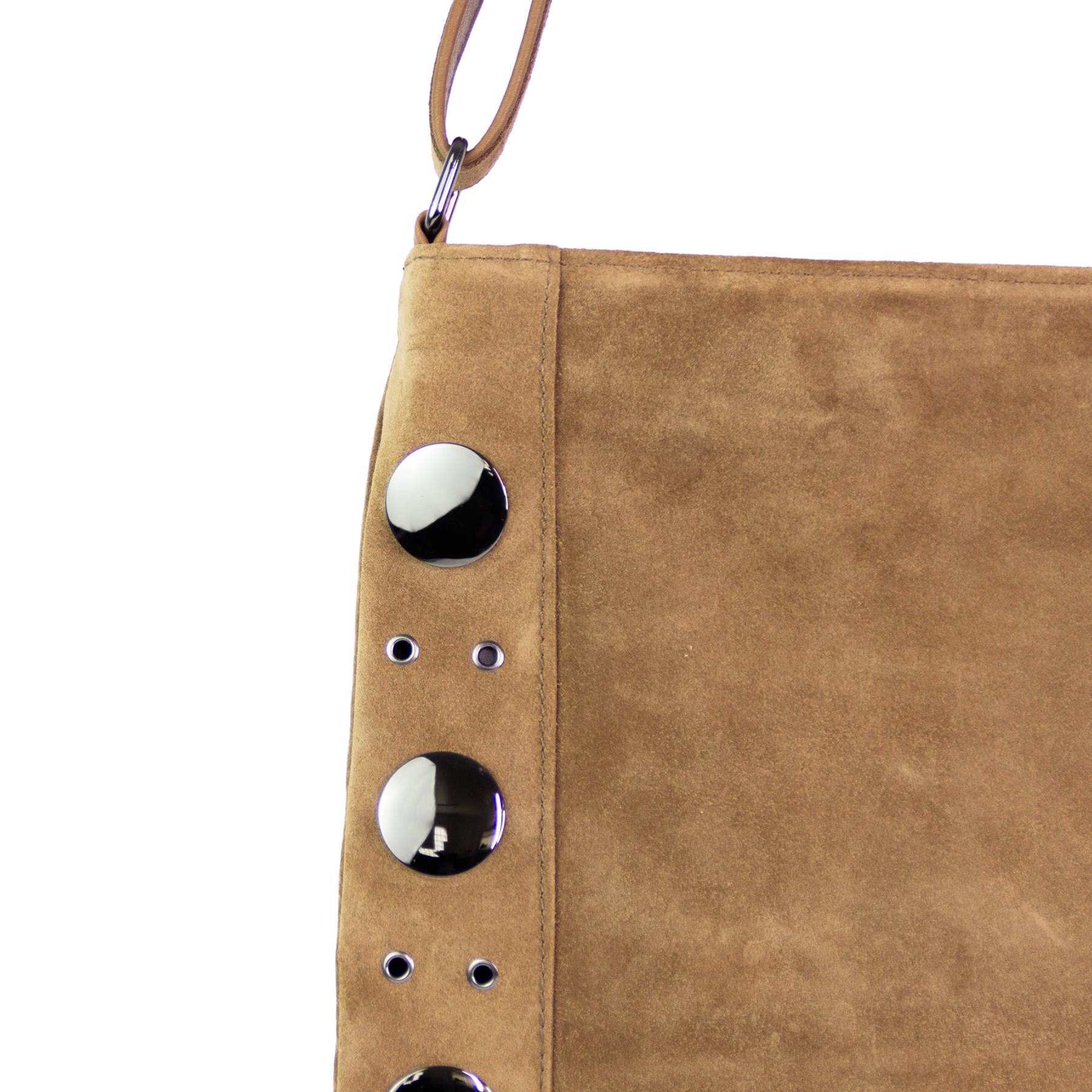 Bolsa Tiracolo Boho James Couro Legítimo Mocha Mousse Com Franjas Patrícia Maranhão