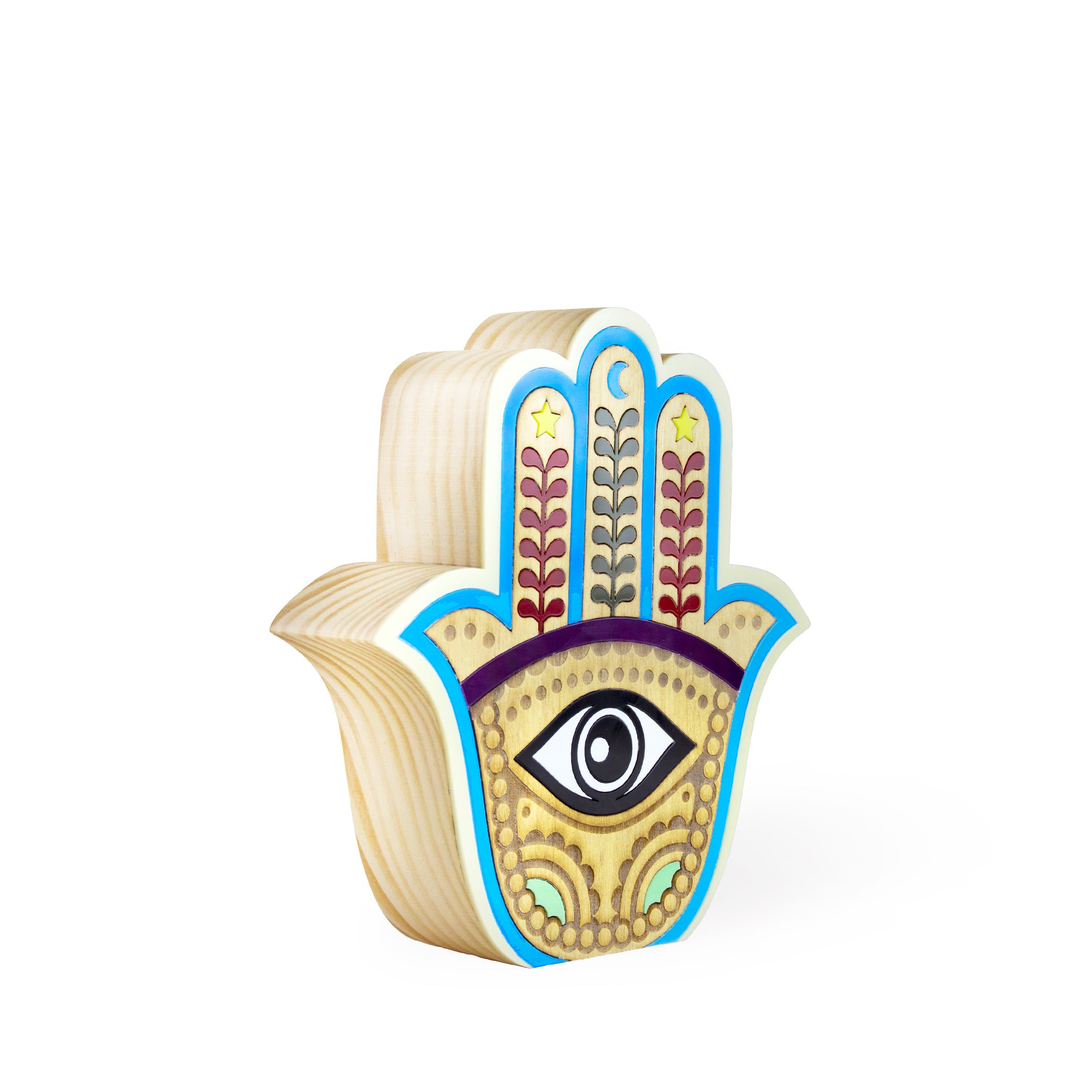 Wooden Sculpture Hand of Fatima Hamsá Patricia Maranhão