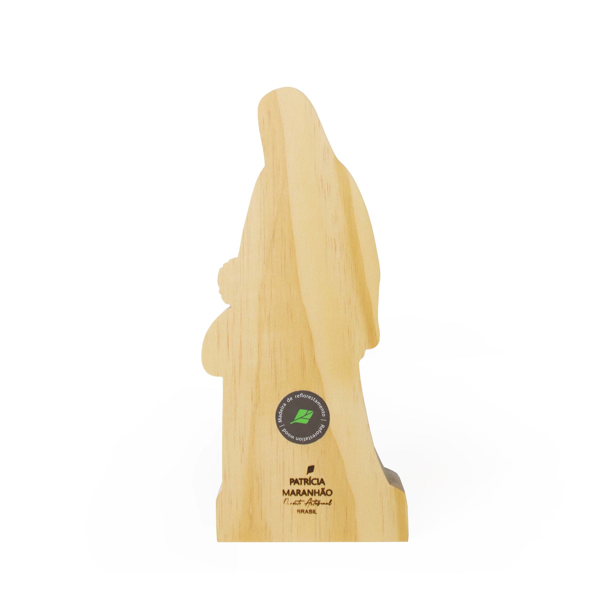 Wooden Sculpture Maria Passes in Front Patricia Maranhão