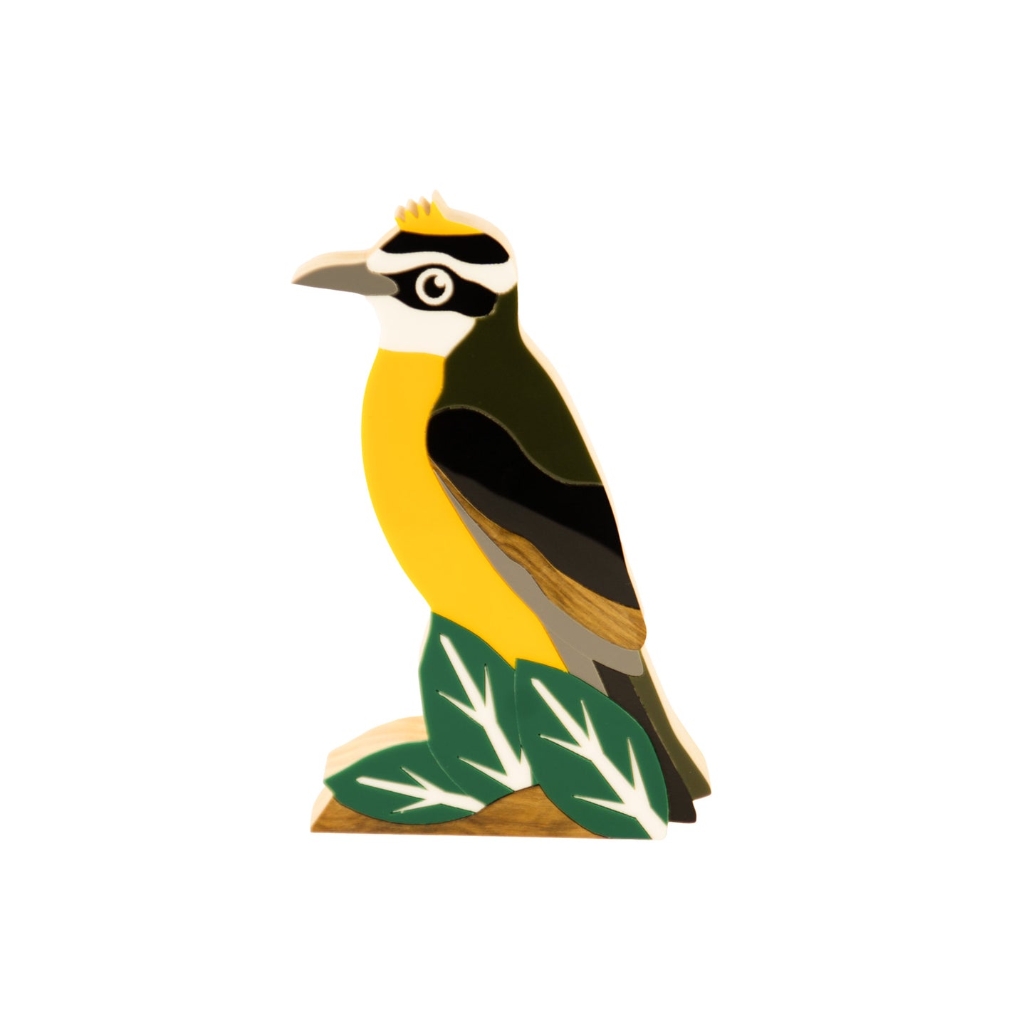 Wood Sculpture of the Bird Bem-Te-Vi Patricia Maranhão