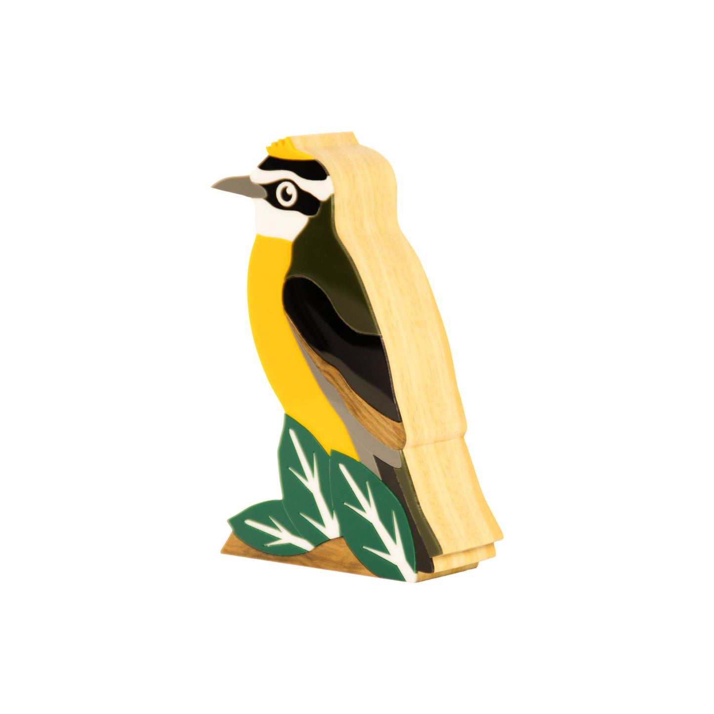 Wood Sculpture of the Bird Bem-Te-Vi Patricia Maranhão
