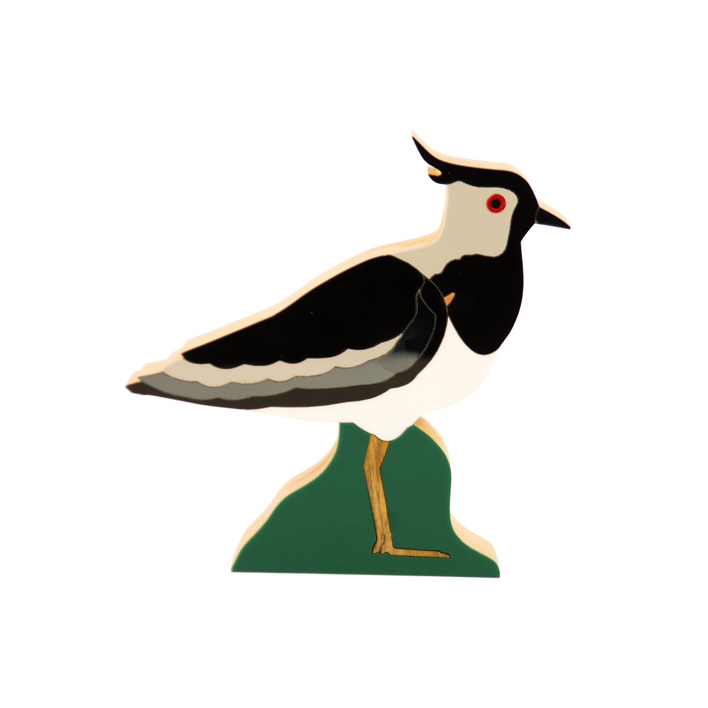 Wood Sculpture Southern Lapwing Bird Patricia Maranhão