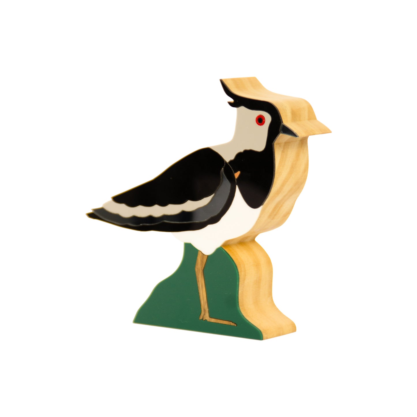 Wood Sculpture Southern Lapwing Bird Patricia Maranhão