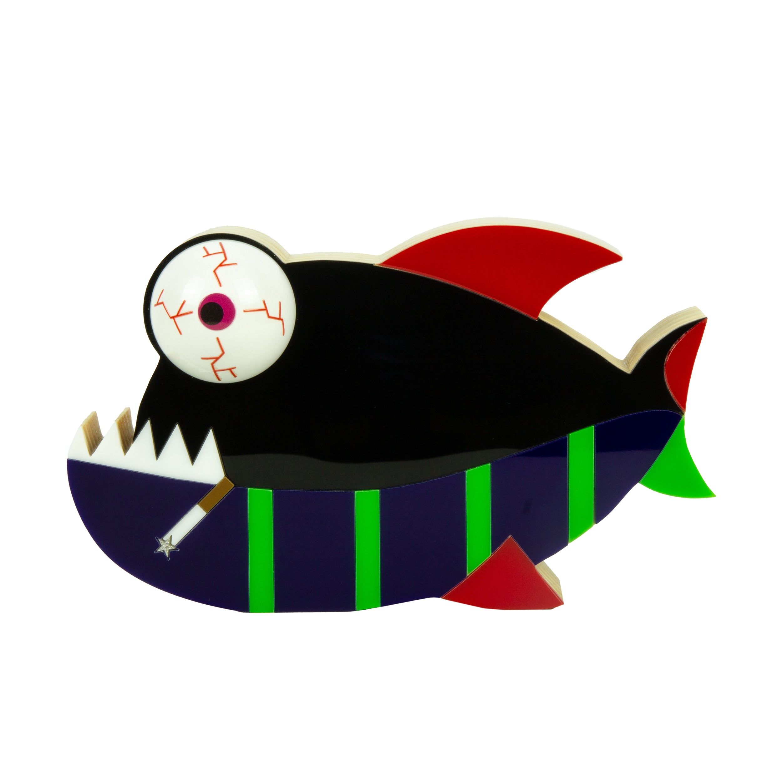 Escultura de Madeira Piranha Lacravis Patricia Maranhão