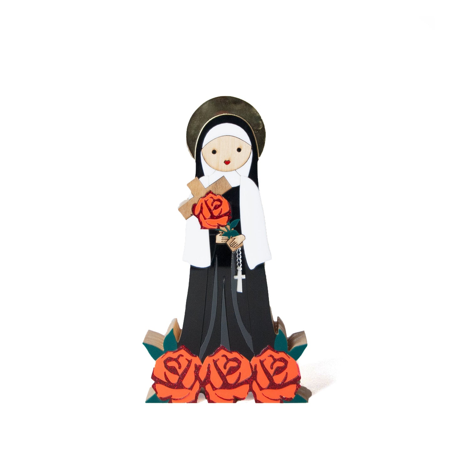 Wooden Sculpture Saint Therese Mini Patricia Maranhão