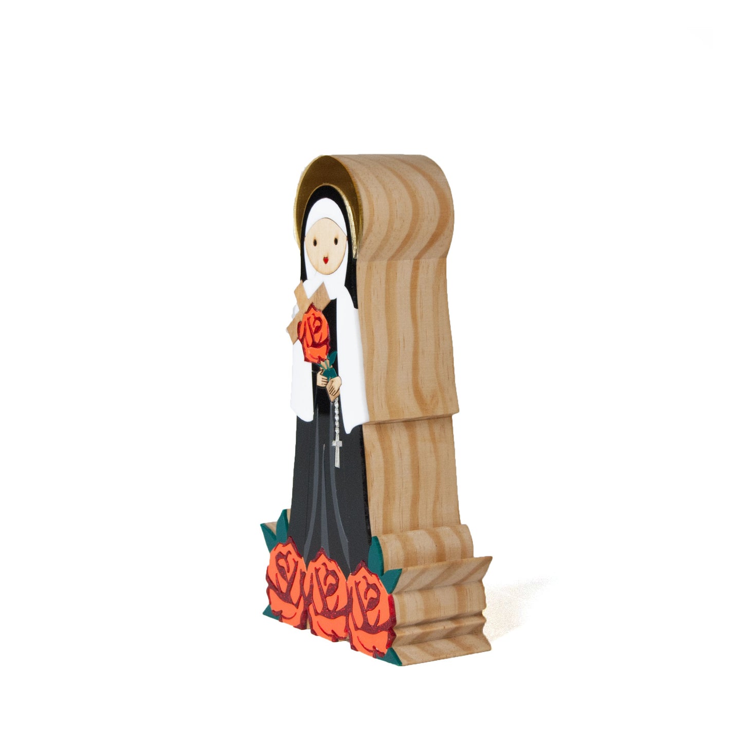 Wooden Sculpture Saint Therese Mini Patricia Maranhão