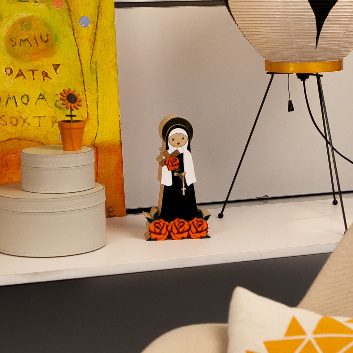 Wooden Sculpture Saint Therese Mini Patricia Maranhão