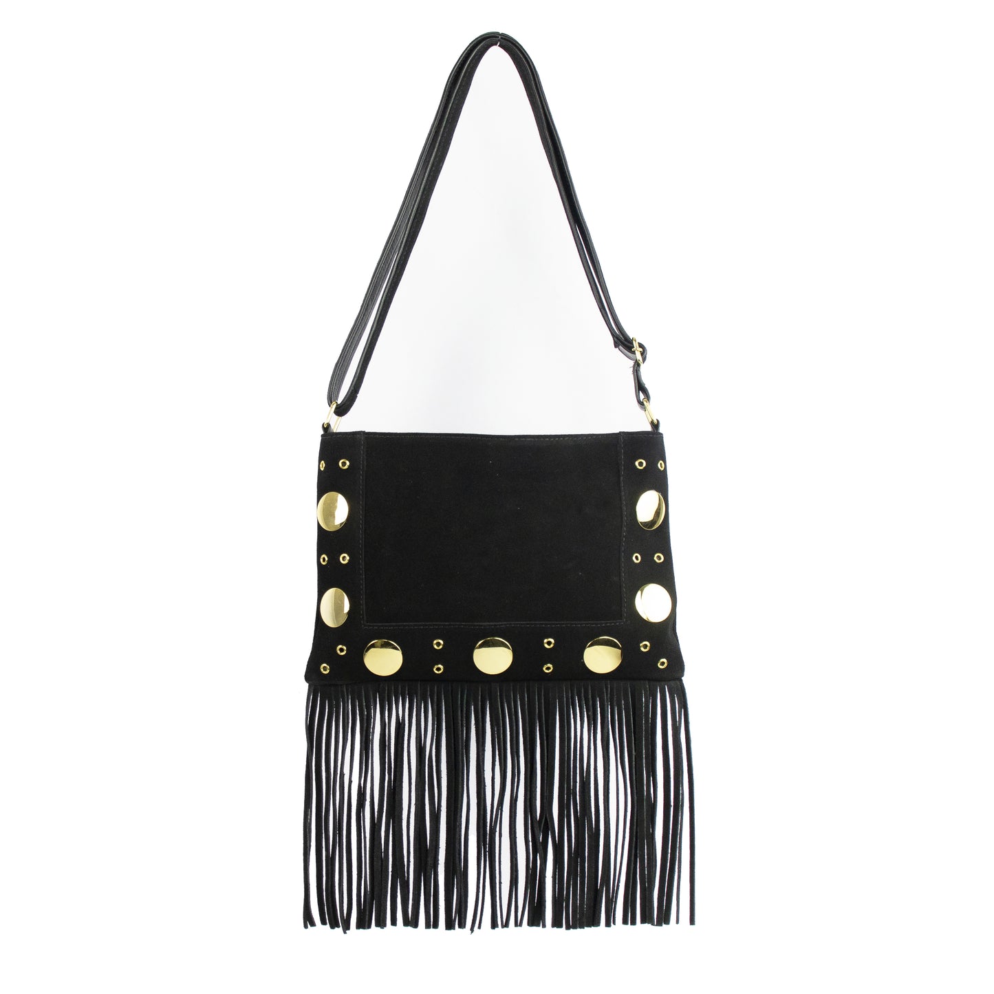 Fendi James Genuine Leather Boho Crossbody Bag with Fringes Patrícia Maranhão