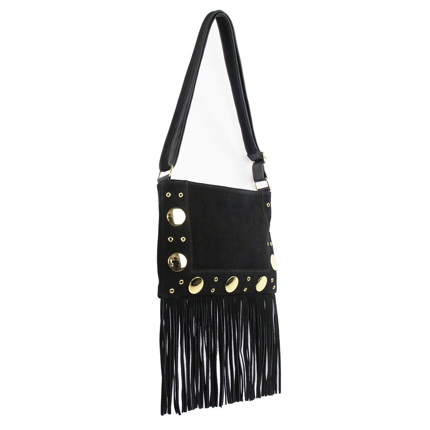 Fendi James Genuine Leather Boho Crossbody Bag with Fringes Patrícia Maranhão