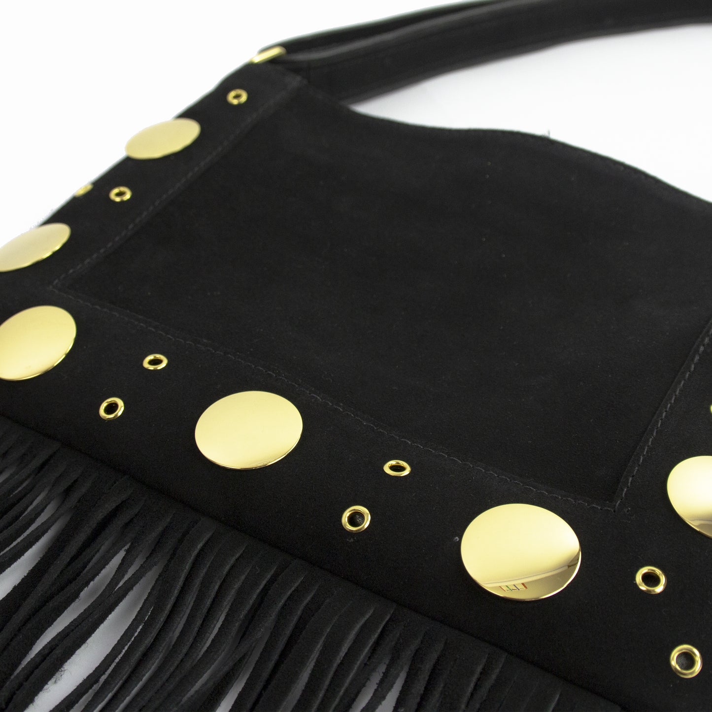 Fendi James Genuine Leather Boho Crossbody Bag with Fringes Patrícia Maranhão