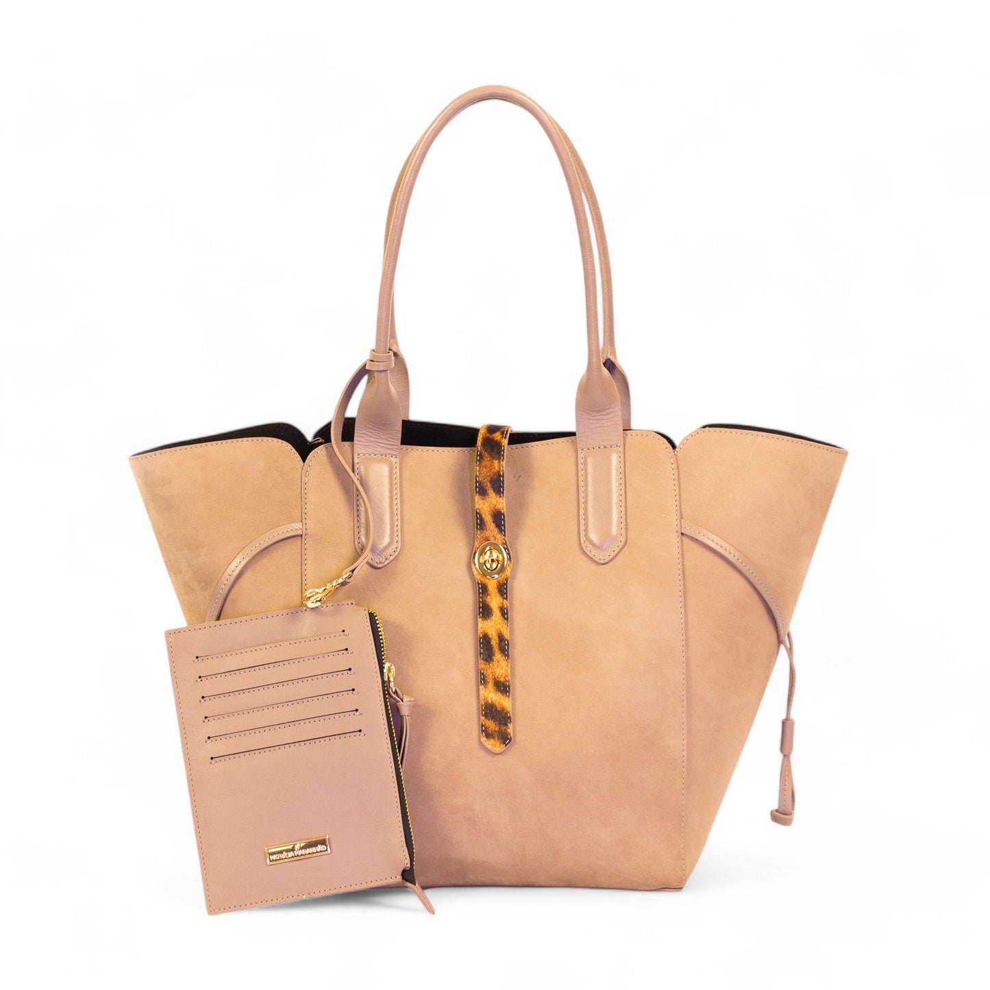 Bolsa Shopping Melania Couro Legítimo Fendi Com Tira de Onça Patrícia Maranhão