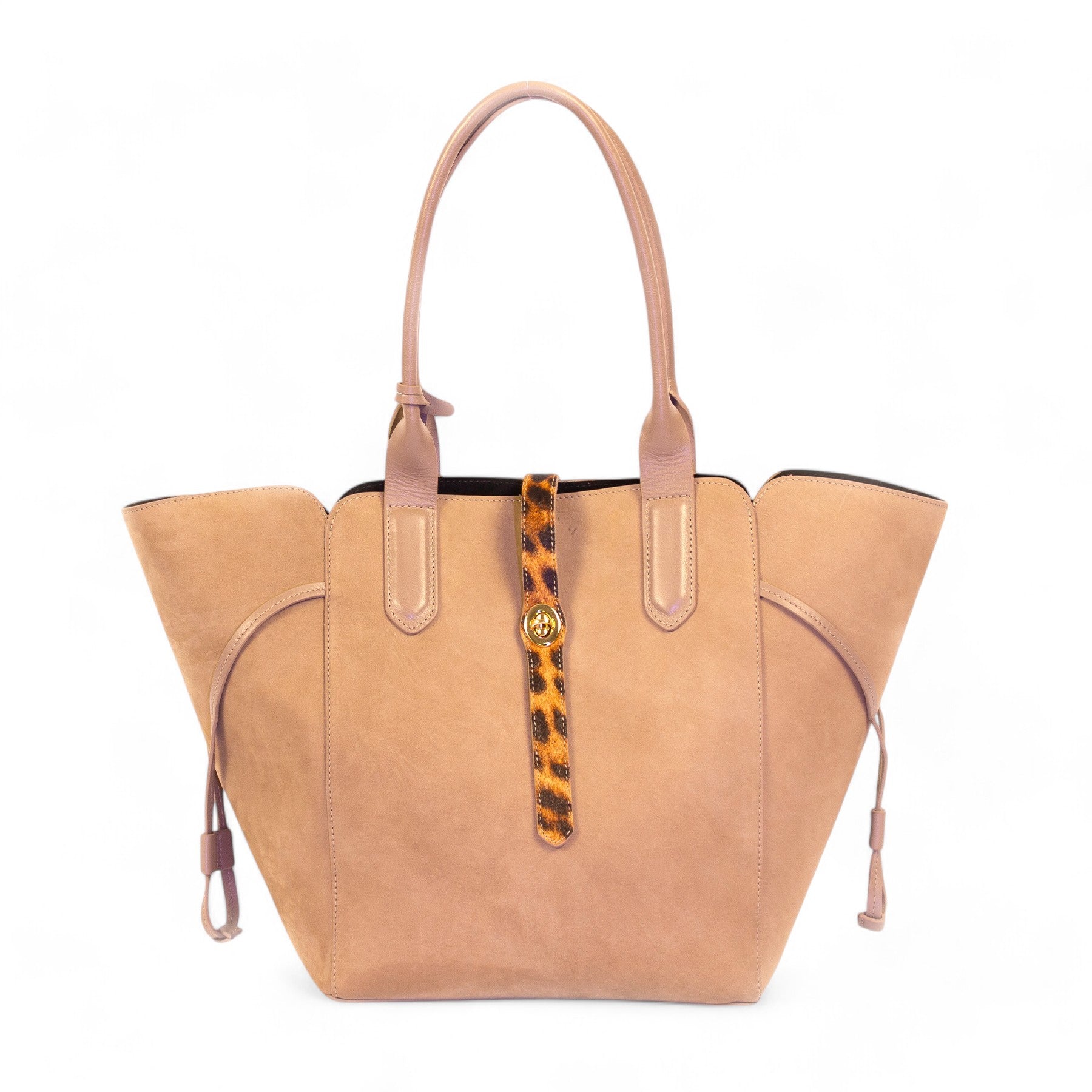 Bolsa Shopping Melania Couro Legítimo Fendi Com Tira de Onça Patrícia Maranhão