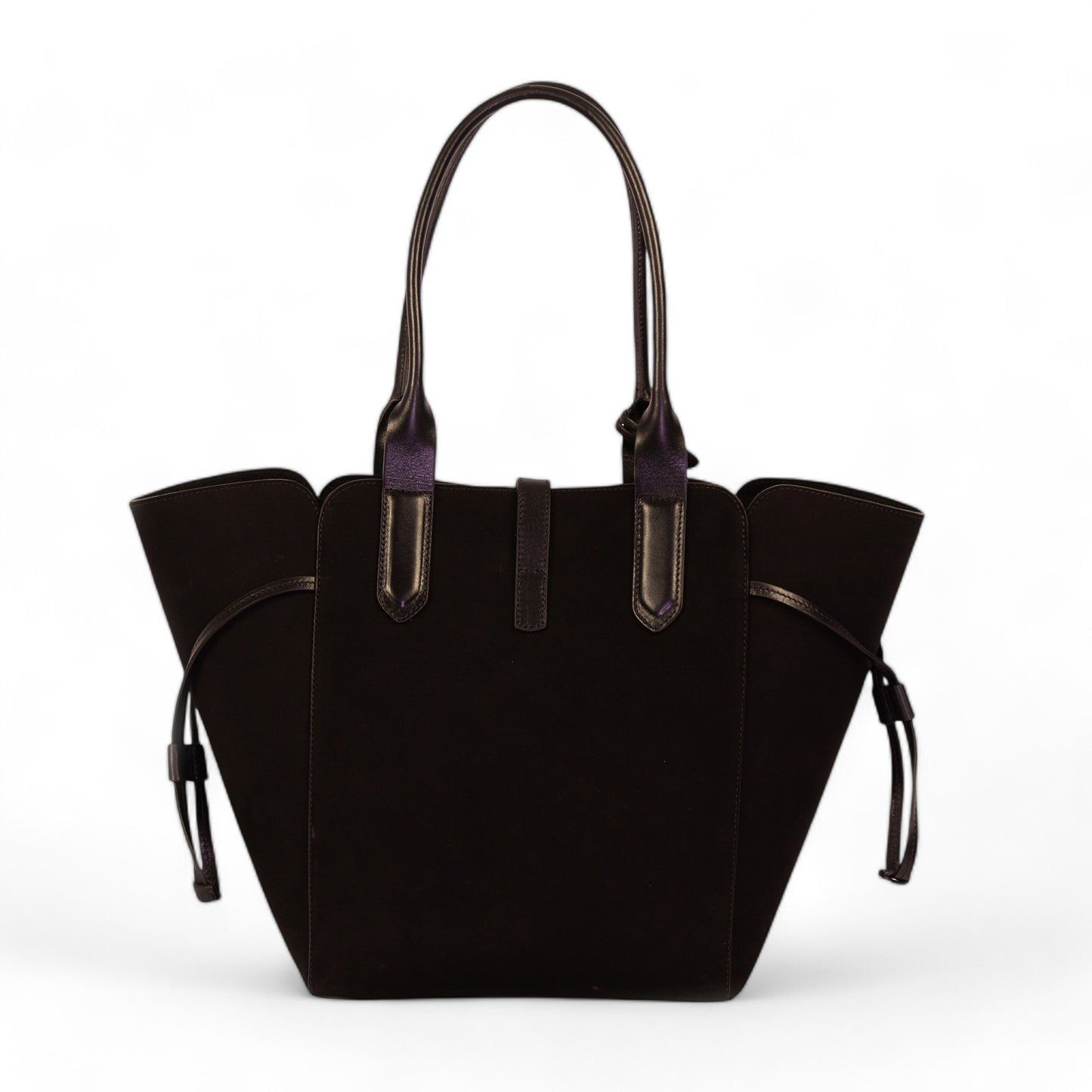 Bolsa Shopping Melania Couro Legítimo Preto Patrícia Maranhão