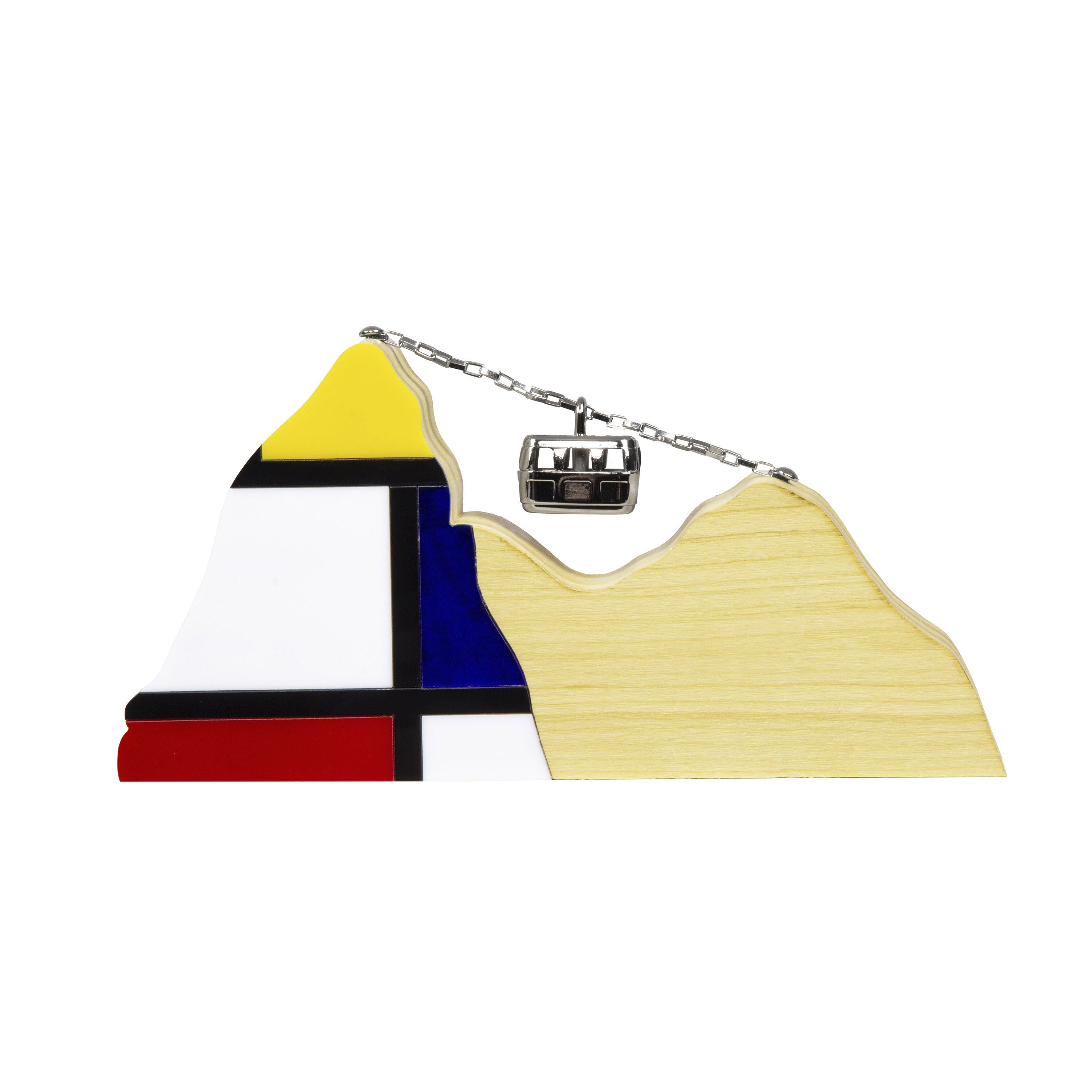 Rio Cable Car Mondrian Wood Sculpture Patricia Maranhão