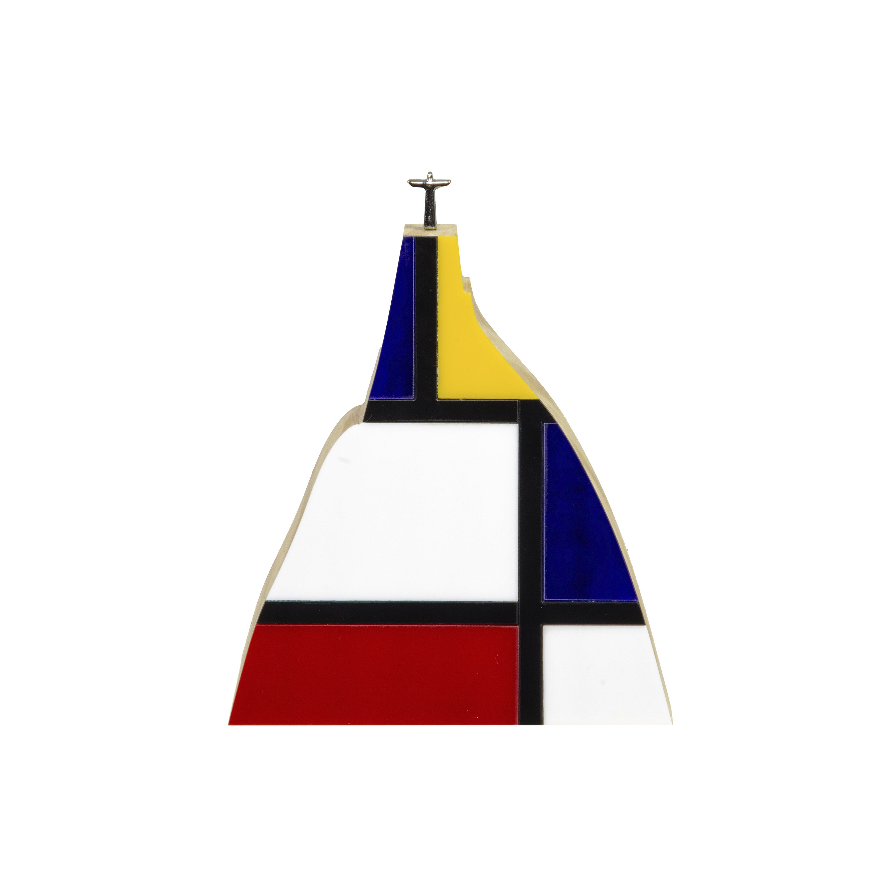 Rio Corcovado Mondrian Wooden Sculpture Patricia Maranhão
