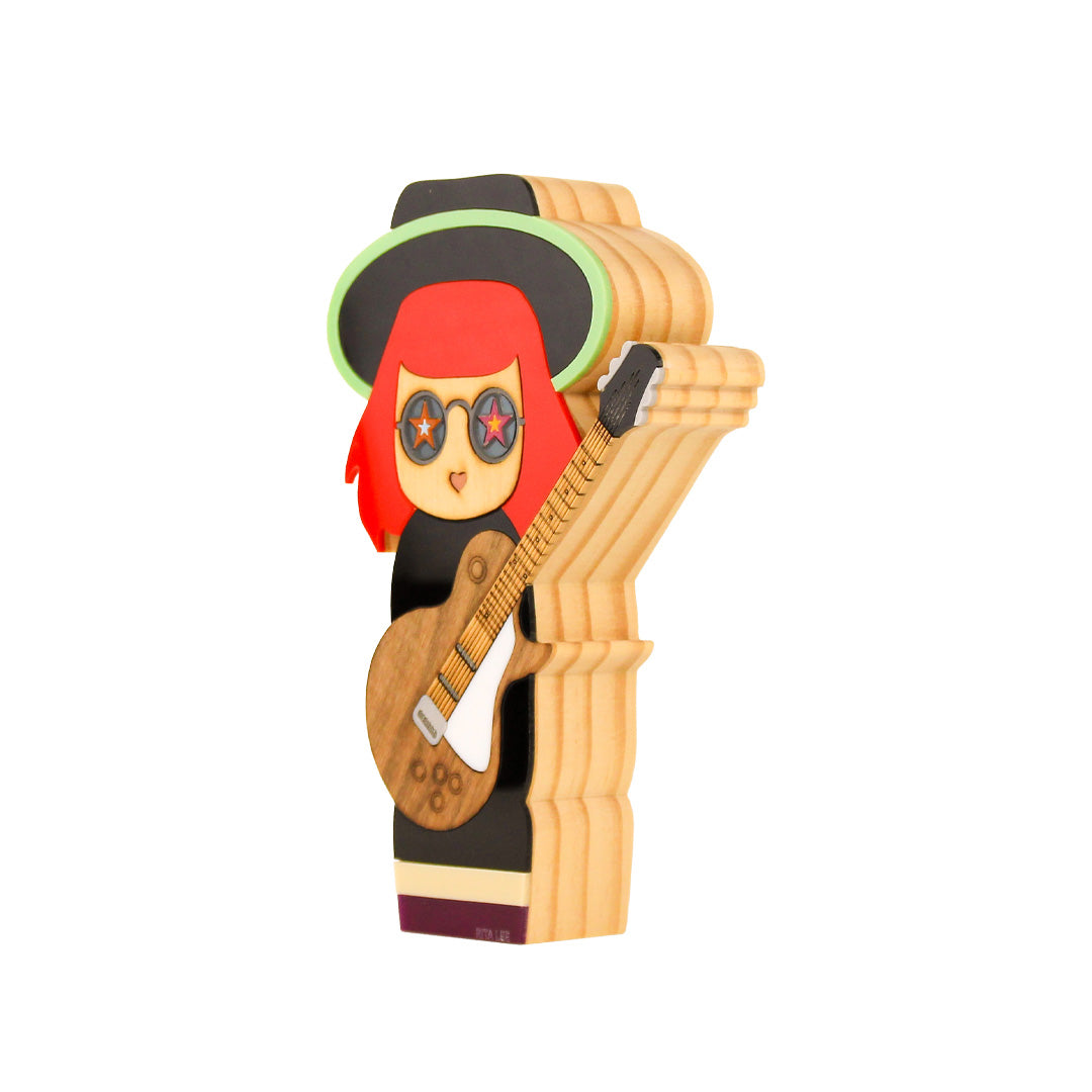 Kokeshi Wood Sculpture Rita Lee Patricia Maranhão