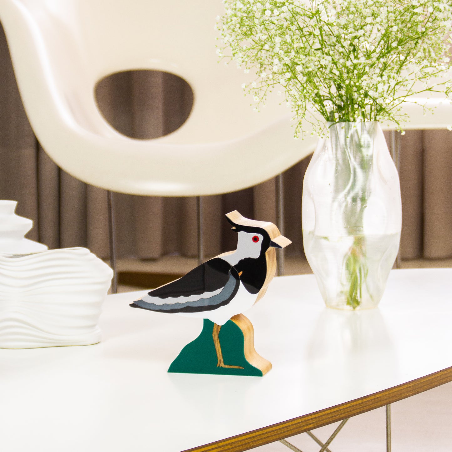 Wood Sculpture Southern Lapwing Bird Patricia Maranhão